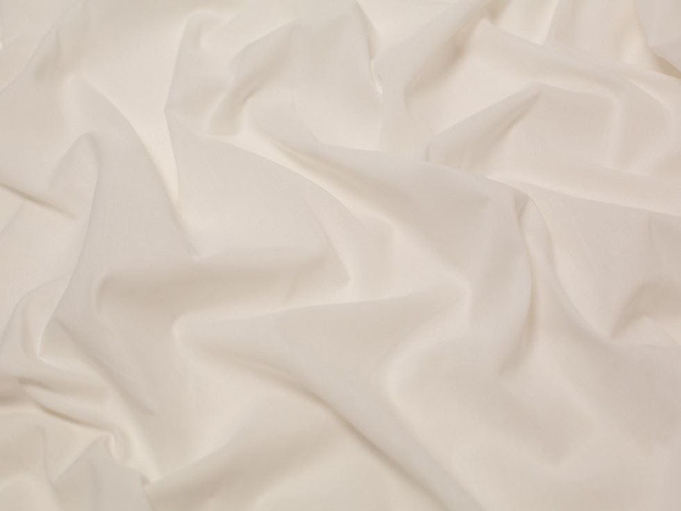 Minerva Ivory Core Range Cotton Voile Fabric - Plain Design Dressmaking Fabric, 140 Cm / 56" Wide - Per Metre