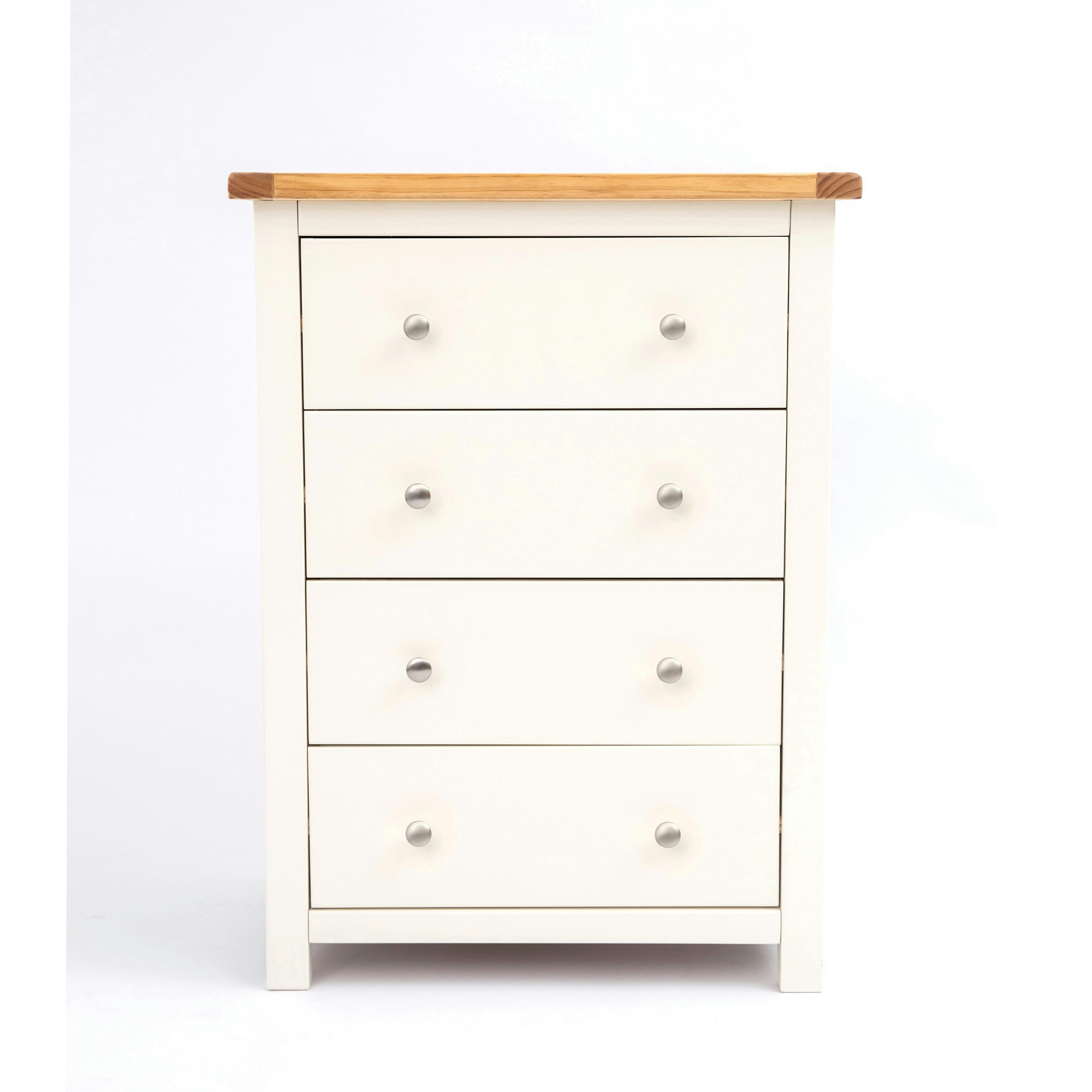 Cabinet Bits White Maggiori 4 Drawer Chest Of Drawers Chrome Knob - Off