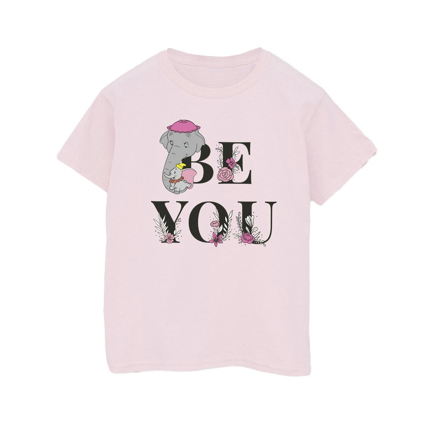 Disney Women's Pink Dumbo Be You Cotton Boyfriend T-Shirt - Baby - Baby - Extra Large