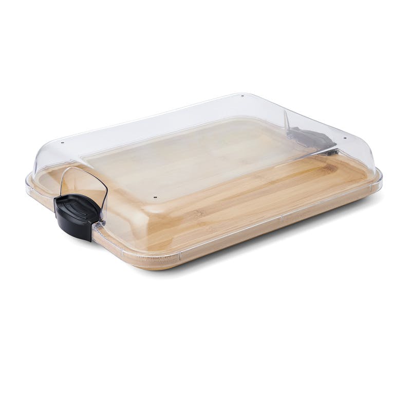 Rackhams Build-A-Board Bamboo Grazing Board With Clear Locking Lid, 28 X 35.5Cm - Wood - Bamboo - Serving Board