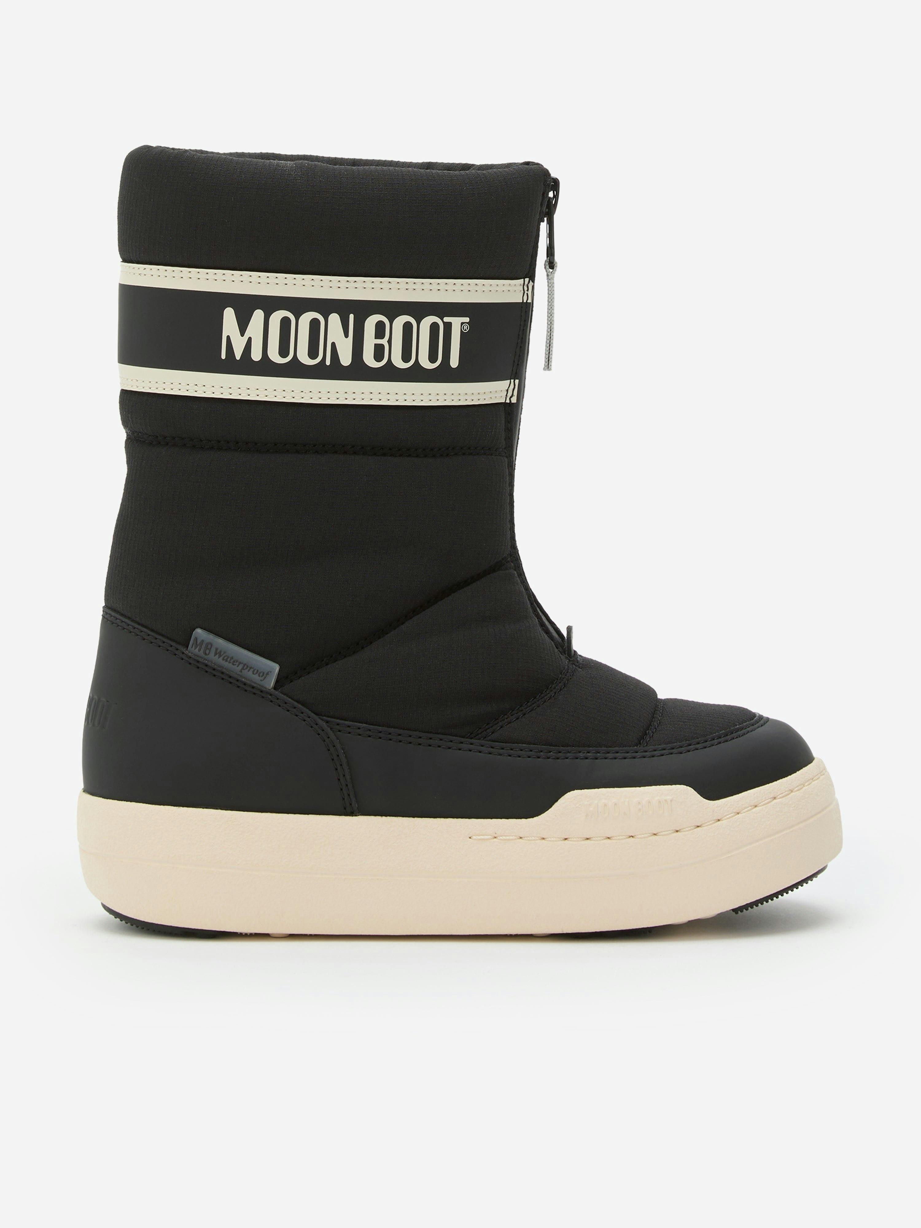 Moon Boot Black Kids Jr Park Zip High Wp Boots In - Eu 27 Uk 9