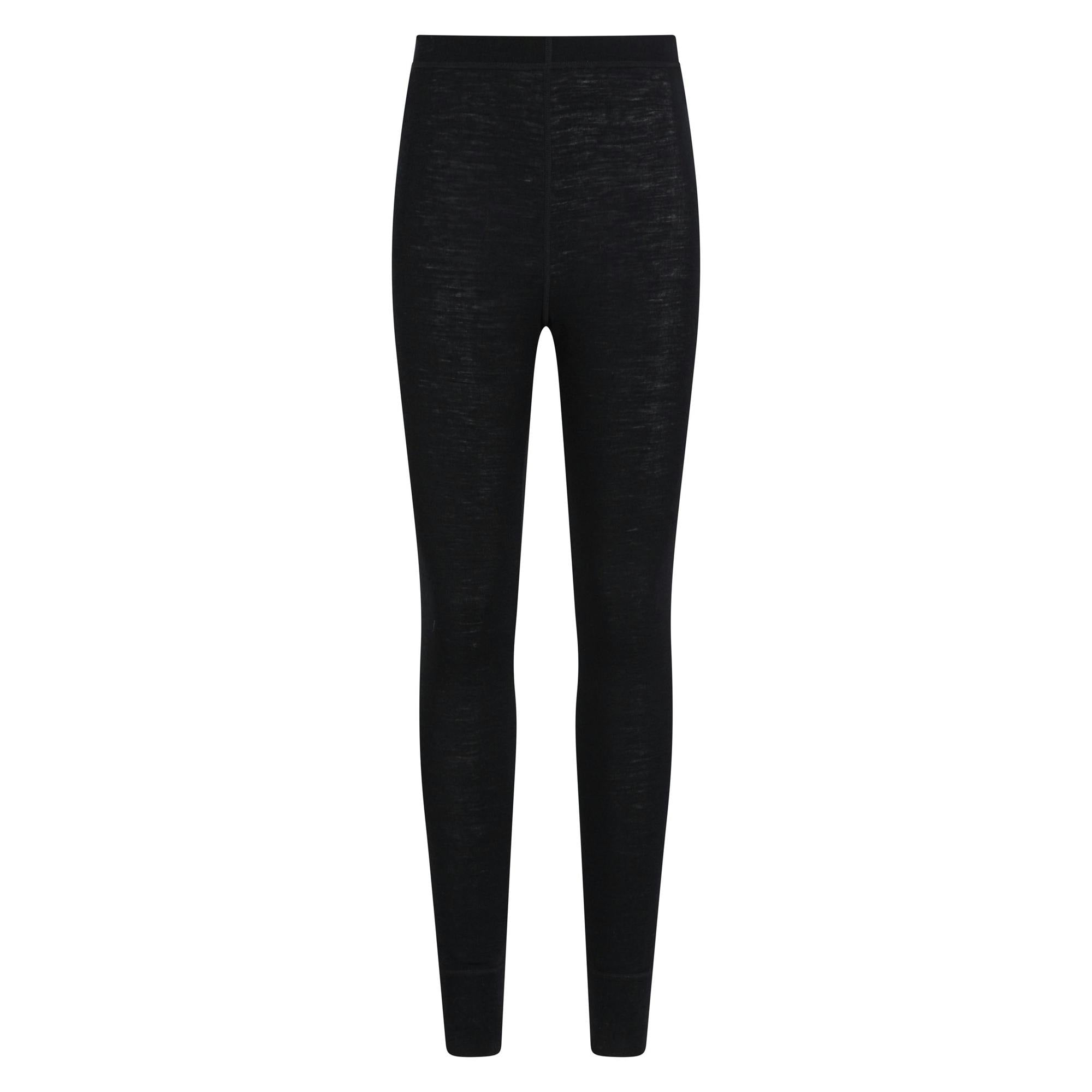 Mountain Warehouse Women's Black Merino Ii Thermal Bottoms - 26 Uk - 70% Merino Wool/30% Polyester