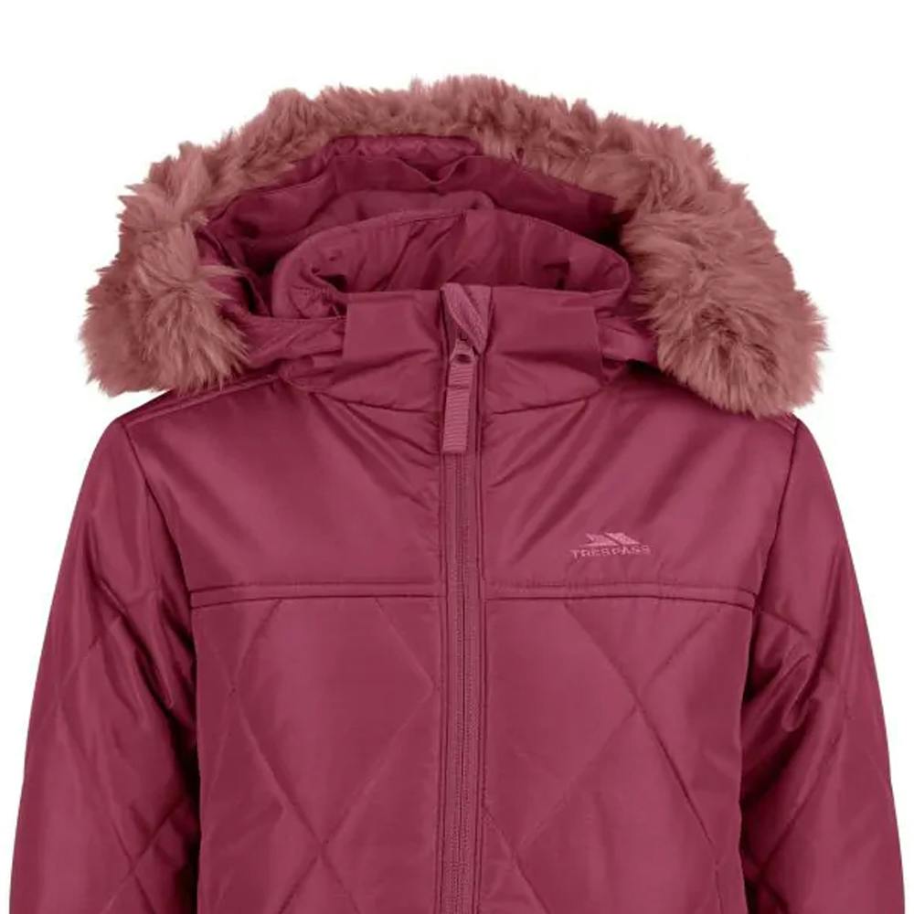 Trespass Girls Daven Jacket - Rose Blush - 5-6 Years - Rose Blush - 100% Polyester