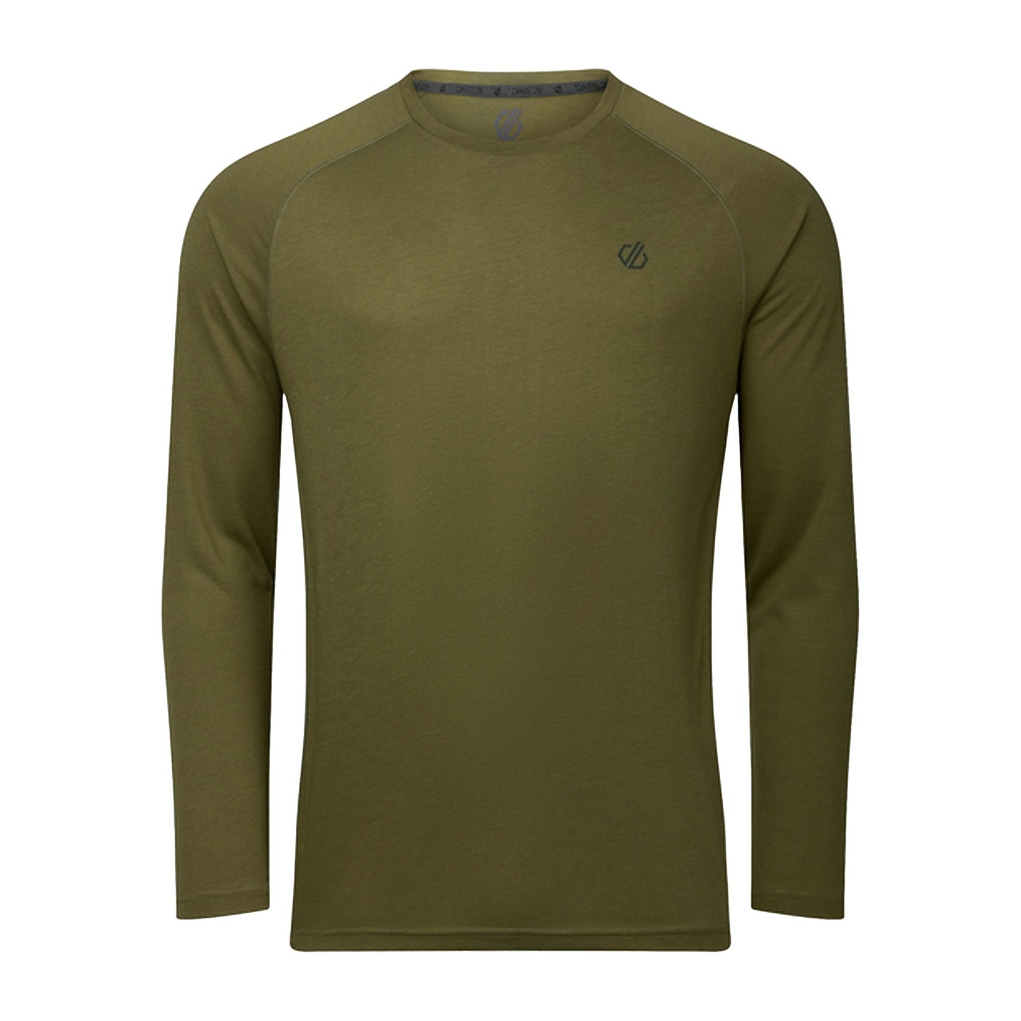 Dare 2B Men's Green Agile Long-Sleeved T-Shirt - Nephrite Solid