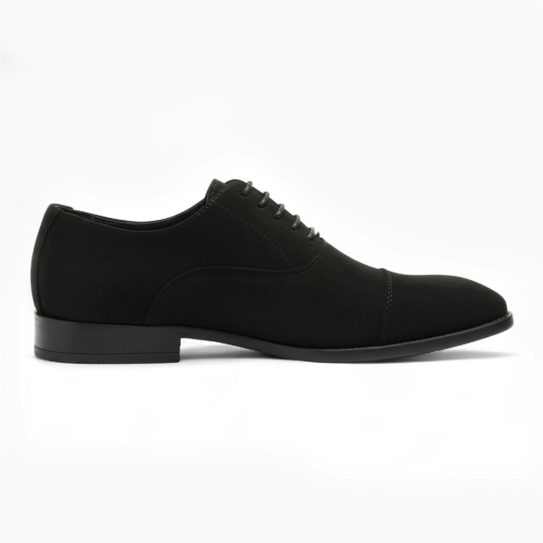 Dolcetto Men's Black ’S Faux Suede Leather Lace-Up Derby Oxford Shoes - Uk 12 | Eu 46 | Us 13