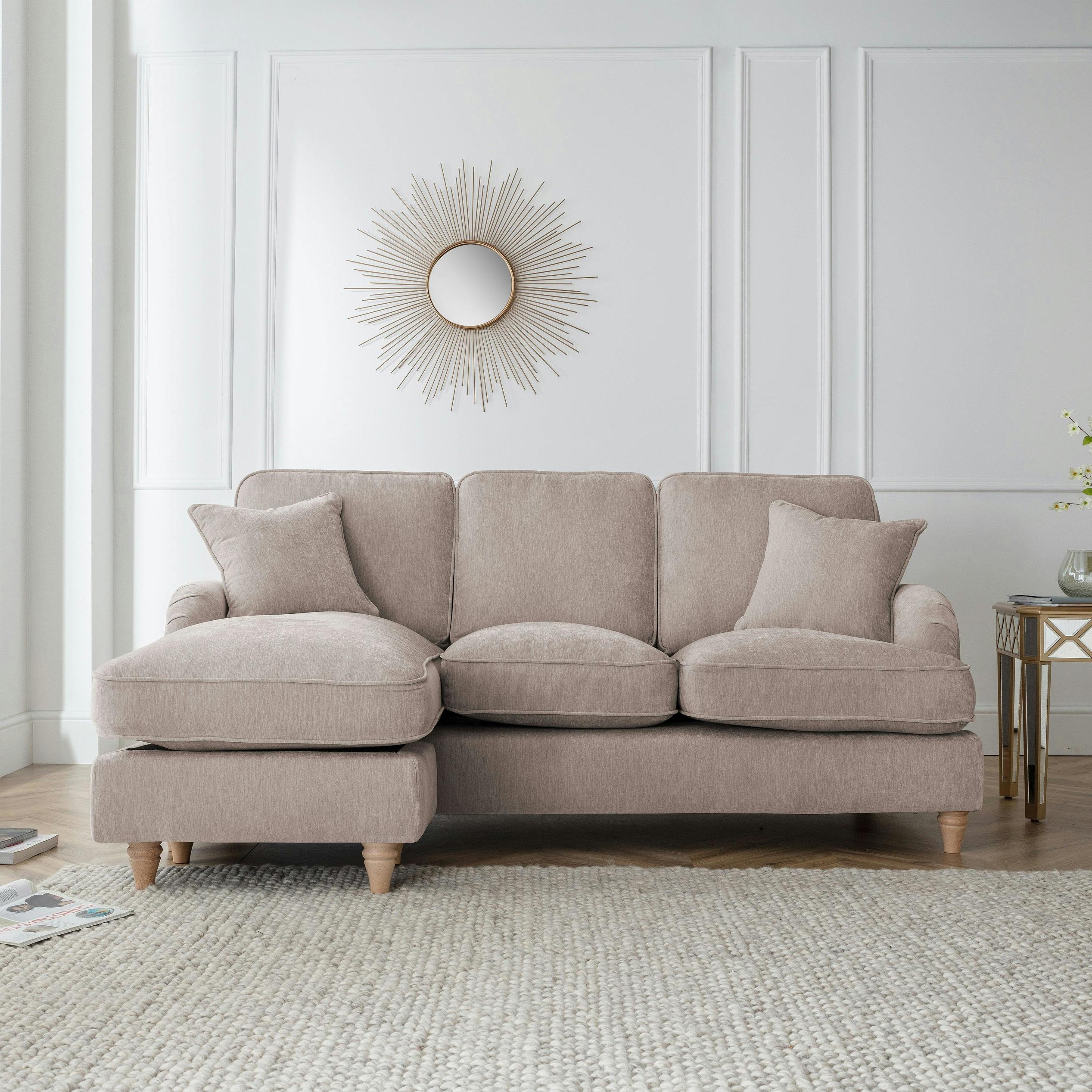 The Great Sofa Company The Swift Left Hand Chaise Sofa - Putty