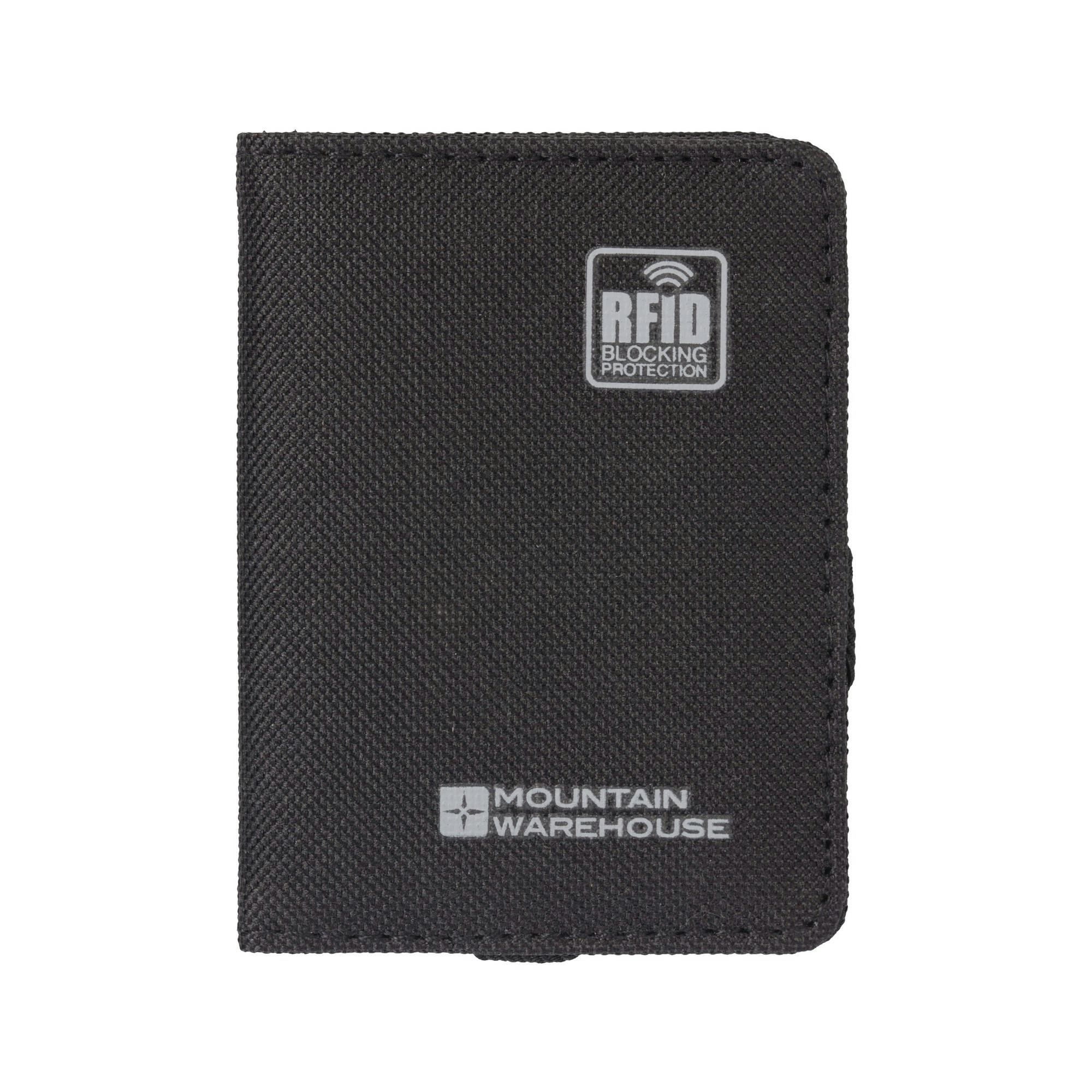 Mountain Warehouse Black Rfid Blocking Card Holder - One Size - 100% Polyester