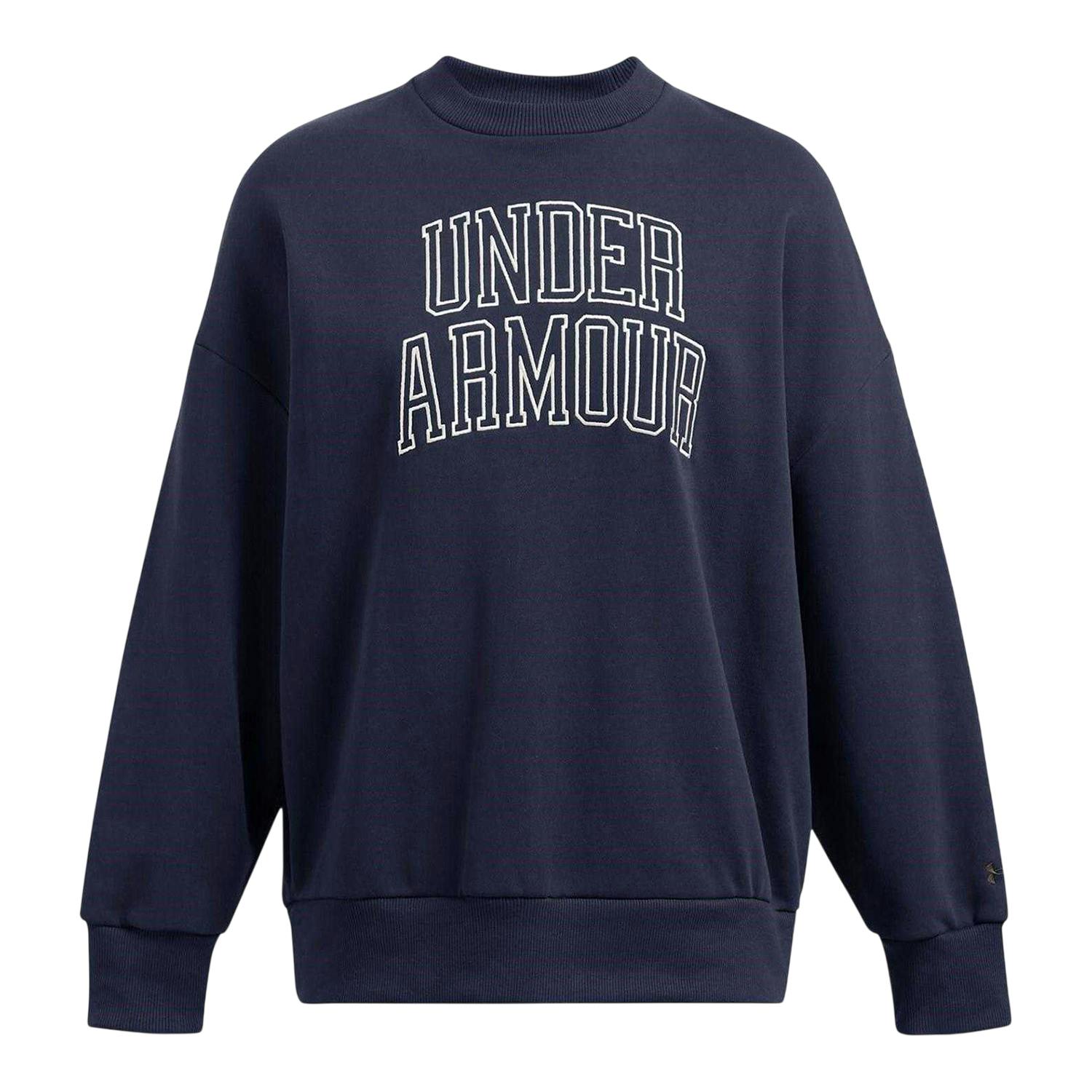 Under Armour Women's Blue Icon Oversized Sweatshirt - 8 Uk - 80% Cotton/20% Polyester