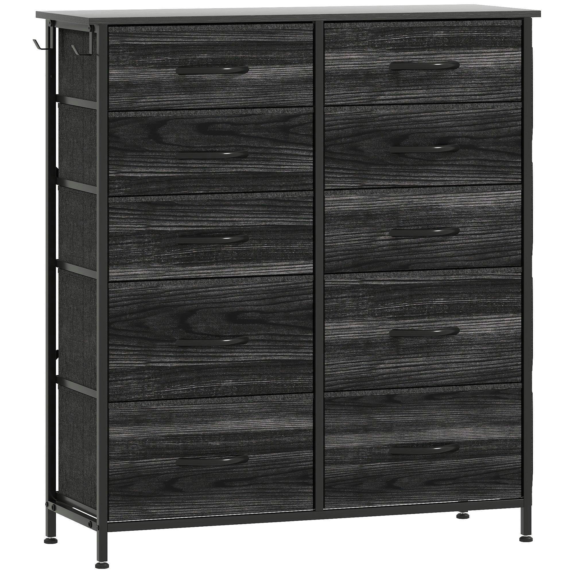 B&Q - Fabric Chest Of Drawers10 Drawer Dresser For BedroomBlack - Image 5