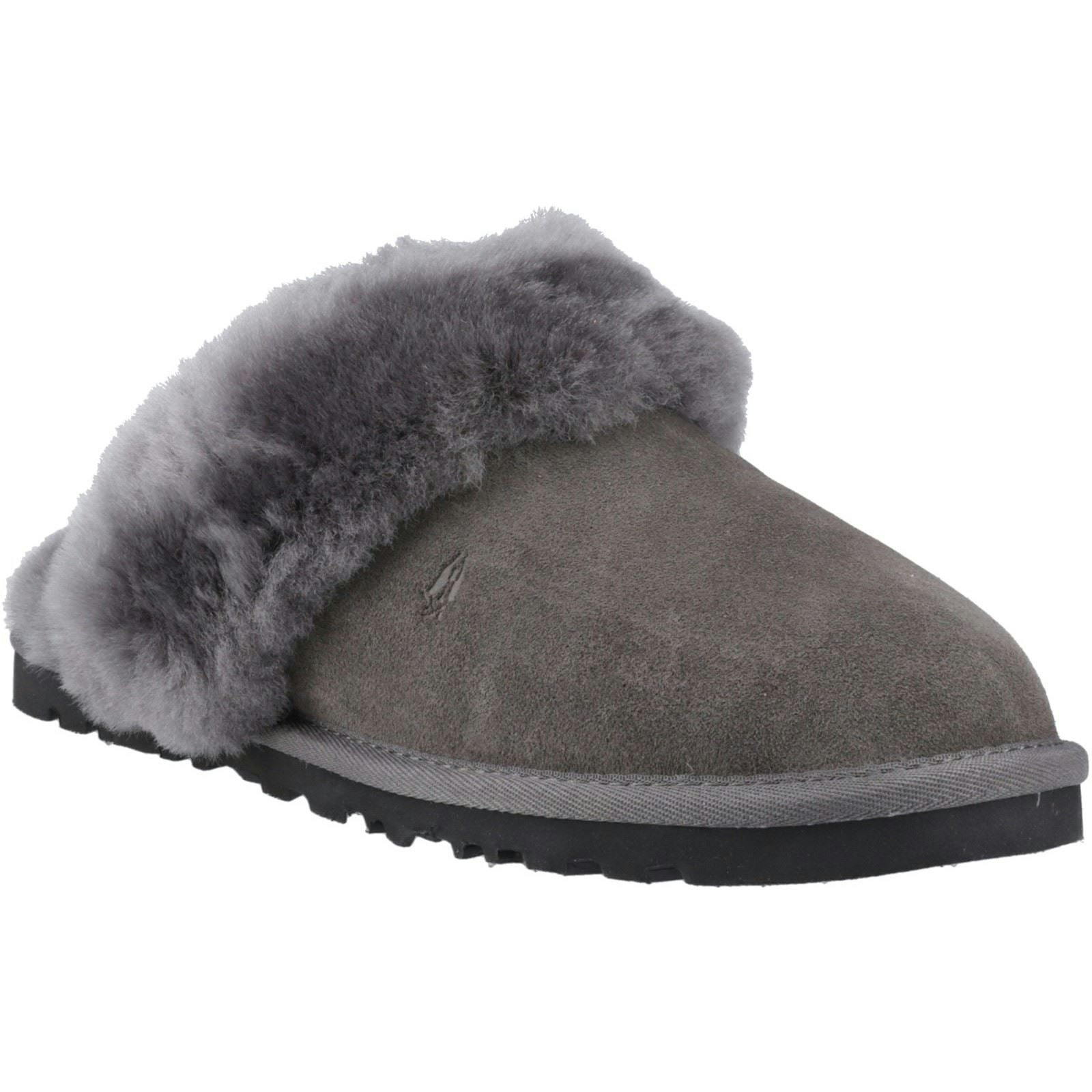Hush Puppies Women's Grey Samantha Suede Slippers - Size 7