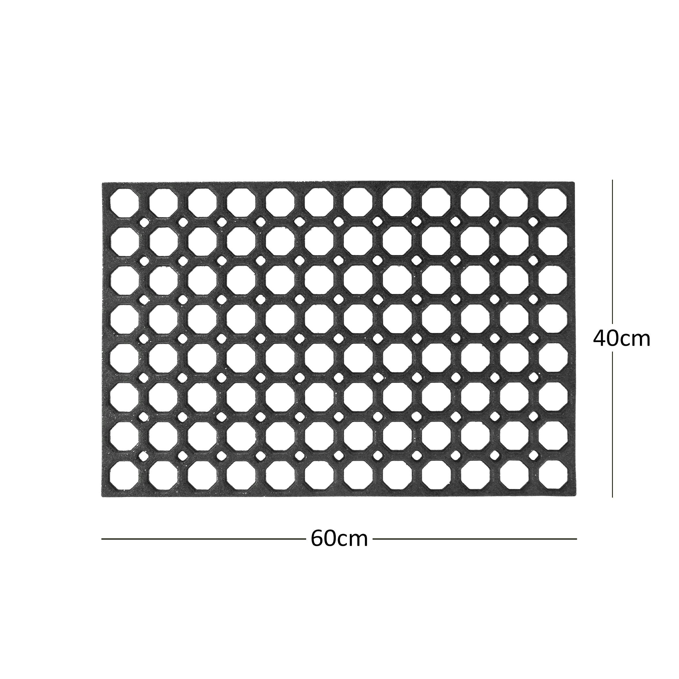 Nicoman Heavy Duty Non Slip Rubber Ring Entrance Doormat - 60 X 40Cm Small