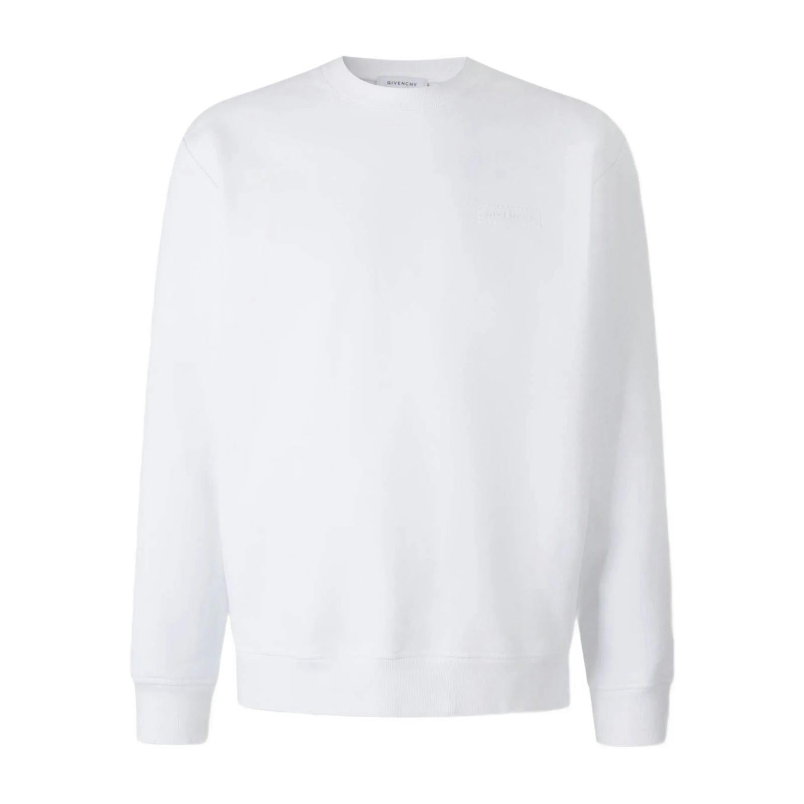 Givenchy White Logo Patch Sweatshirt In - Xxl