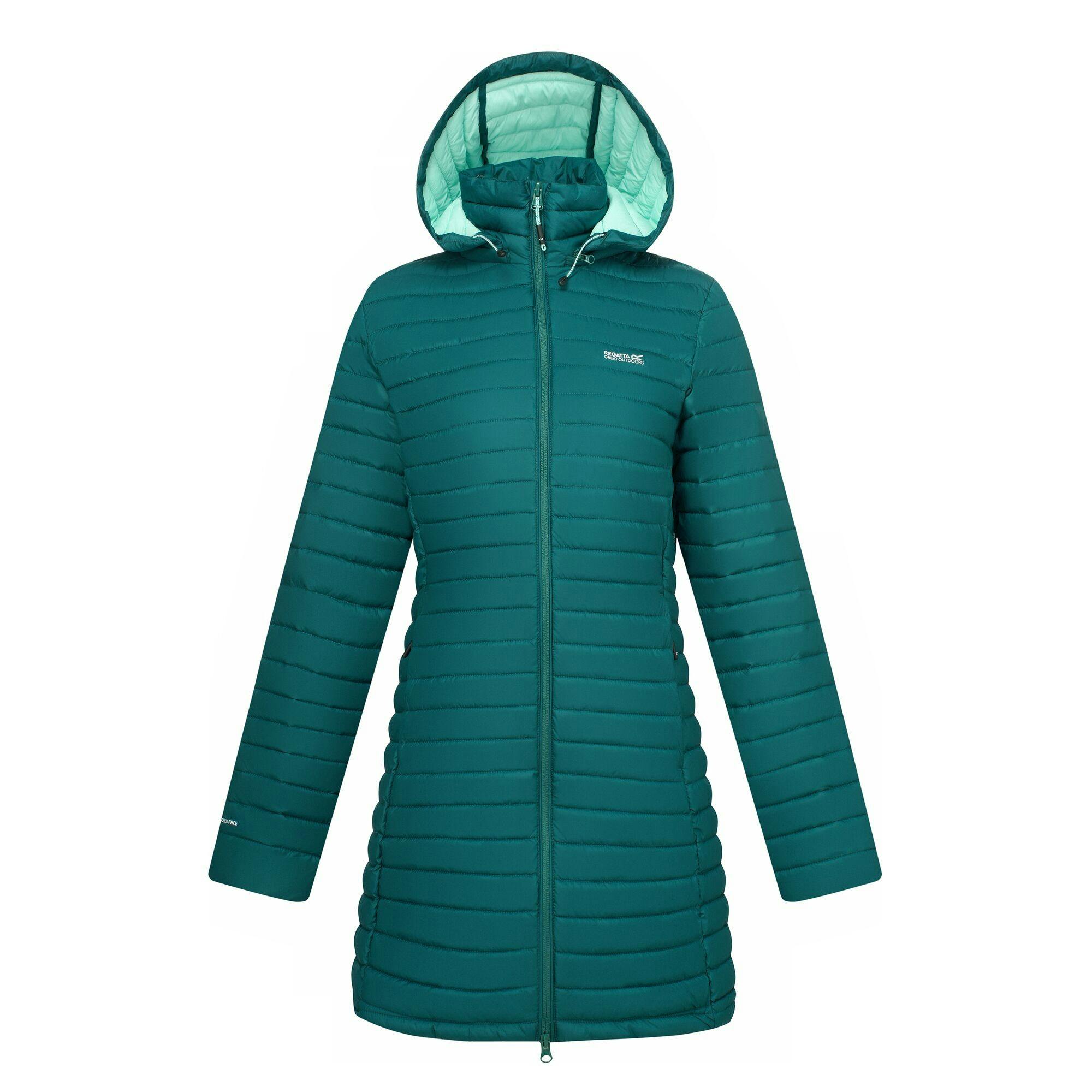 Regatta Women's Selenar Quilted Long Jacket - Mediterranea - 10 Uk - Mediterranea - 70% Polyester/30% Recycled Polyester
