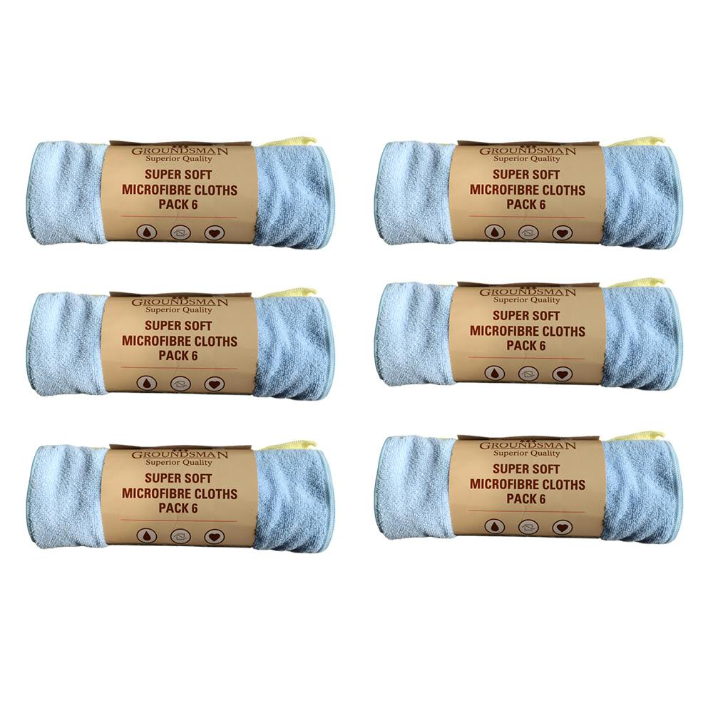 Groundsman Microfibre Cleaning Cloths (Pack Of 6) - Multicoloured