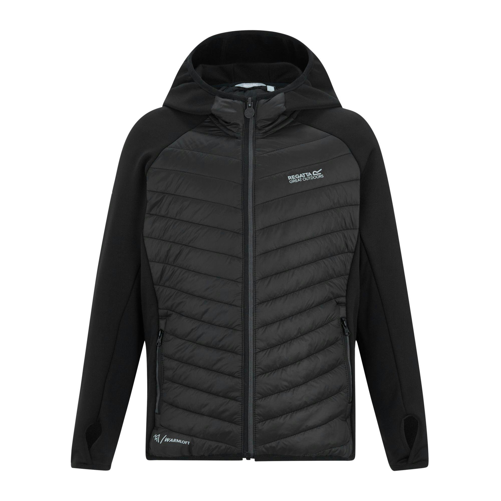 Regatta Black/Grey Kids Andreson Hybrid Padded Jacket - /Seal - 15-16 Years - /Seal - 100% Mixed