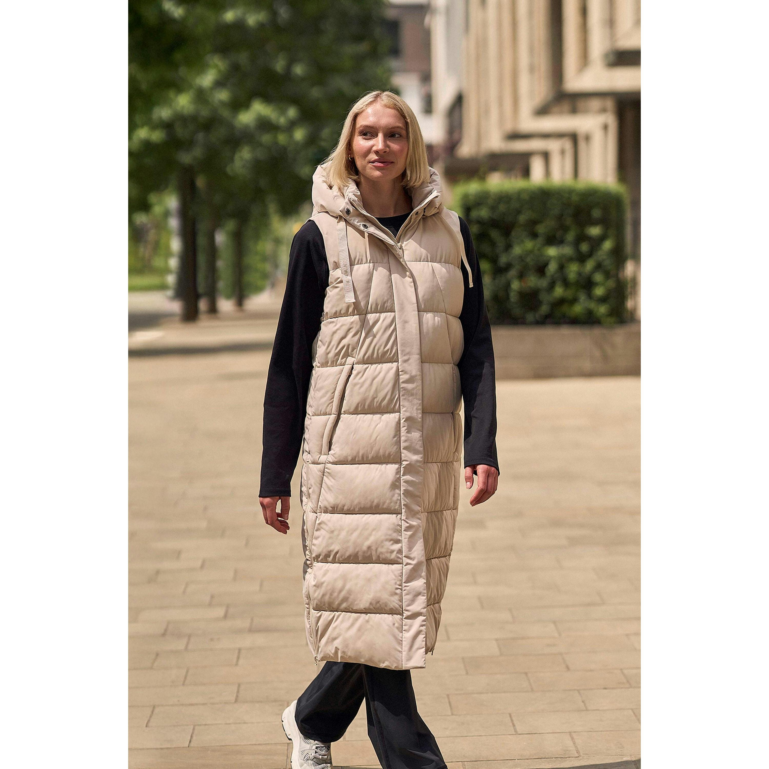 Animal Women's Beige Comfort Zone Longline Gilet - 8 Uk - 100% Mixed