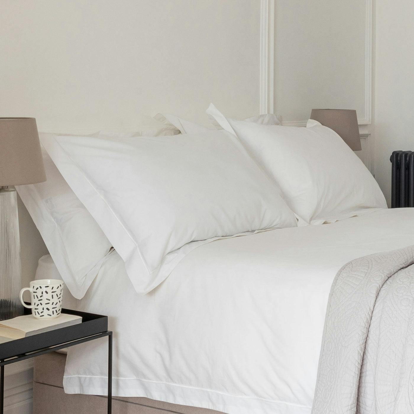 Rackhams White 200 Thread Count Egyptian Cotton Bed Sets With 40Cm Deep Fitted Sheets - Double