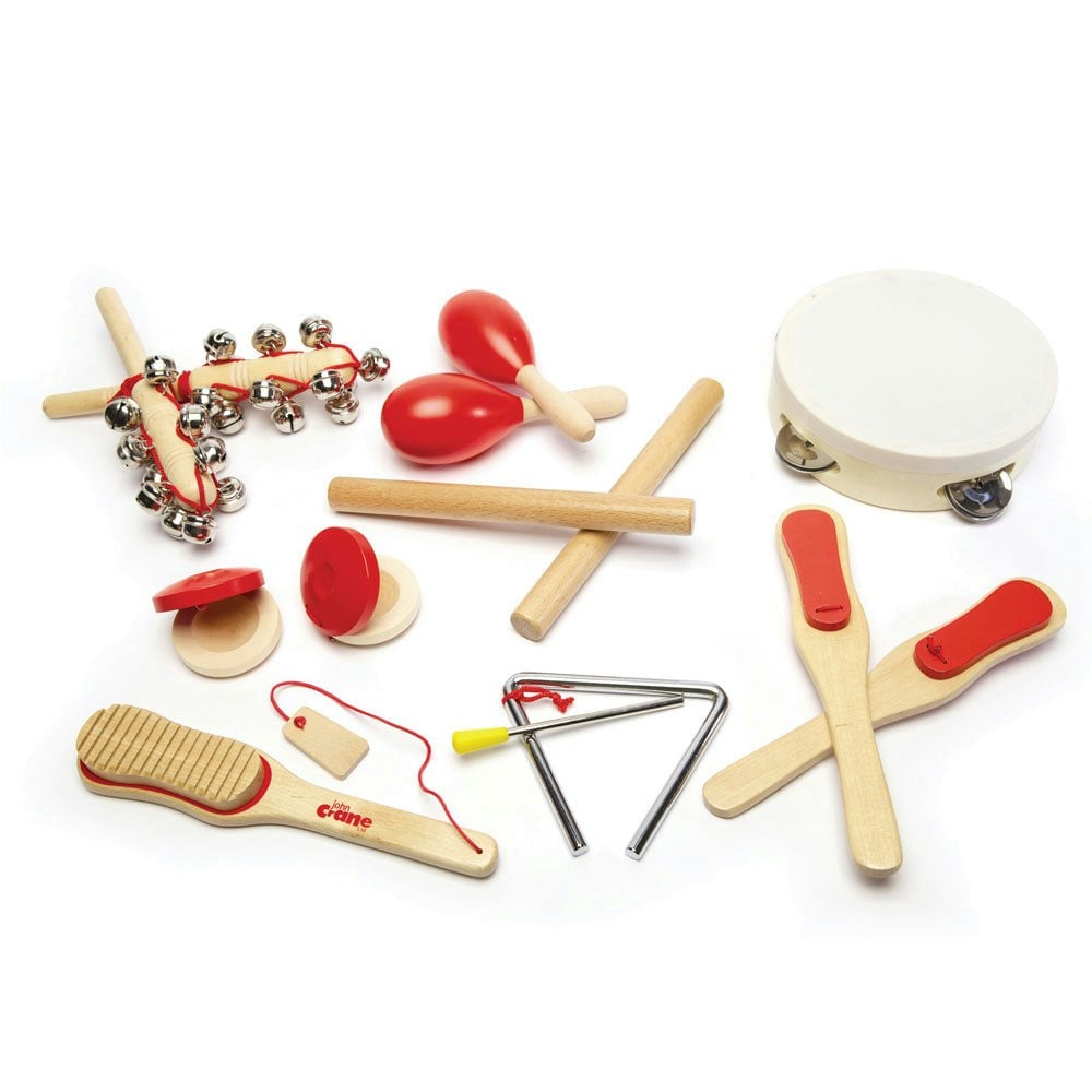 Tidlo Red Set Of Wooden Musical Instruments Including 14 Pieces