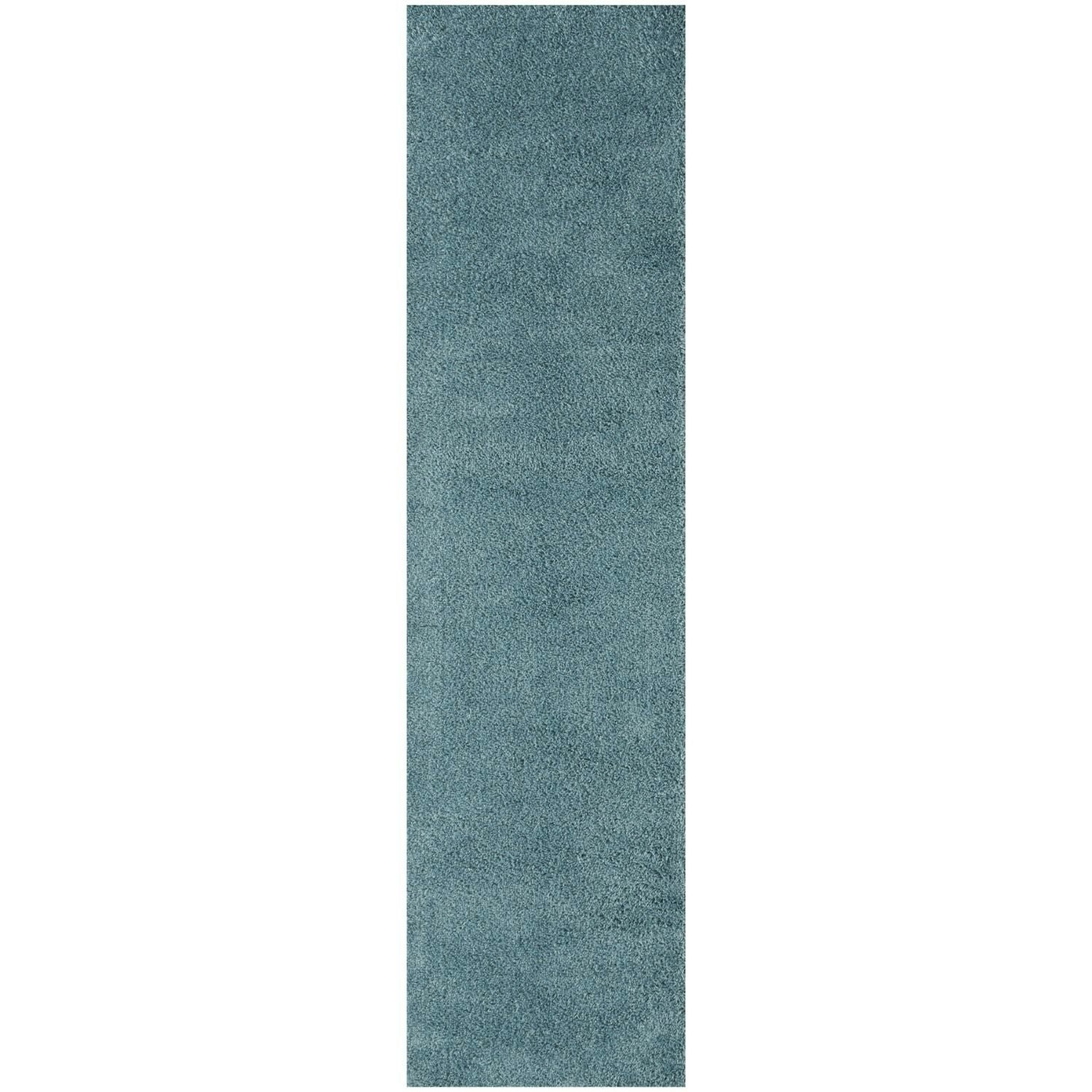 The Rugs Unisex Duck Egg Blue Plain Soft High Pile Shaggy Rugs & Runners Living Room | Size: 80Cm X 300Cm - Image 3