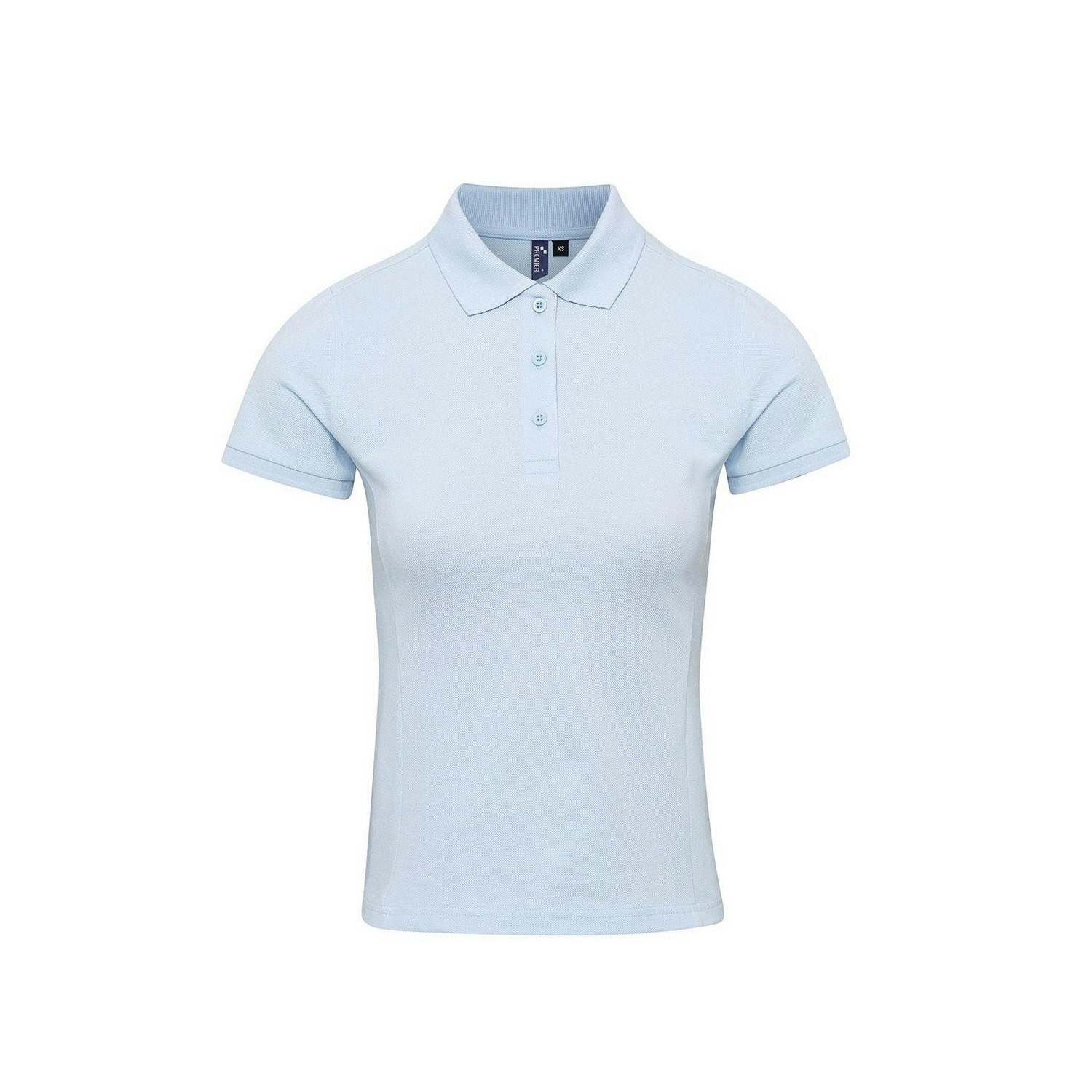 Premier Womens/Ladies Coolchecker Plus Polo Shirt (Light Blue) - Size Medium - Image 3