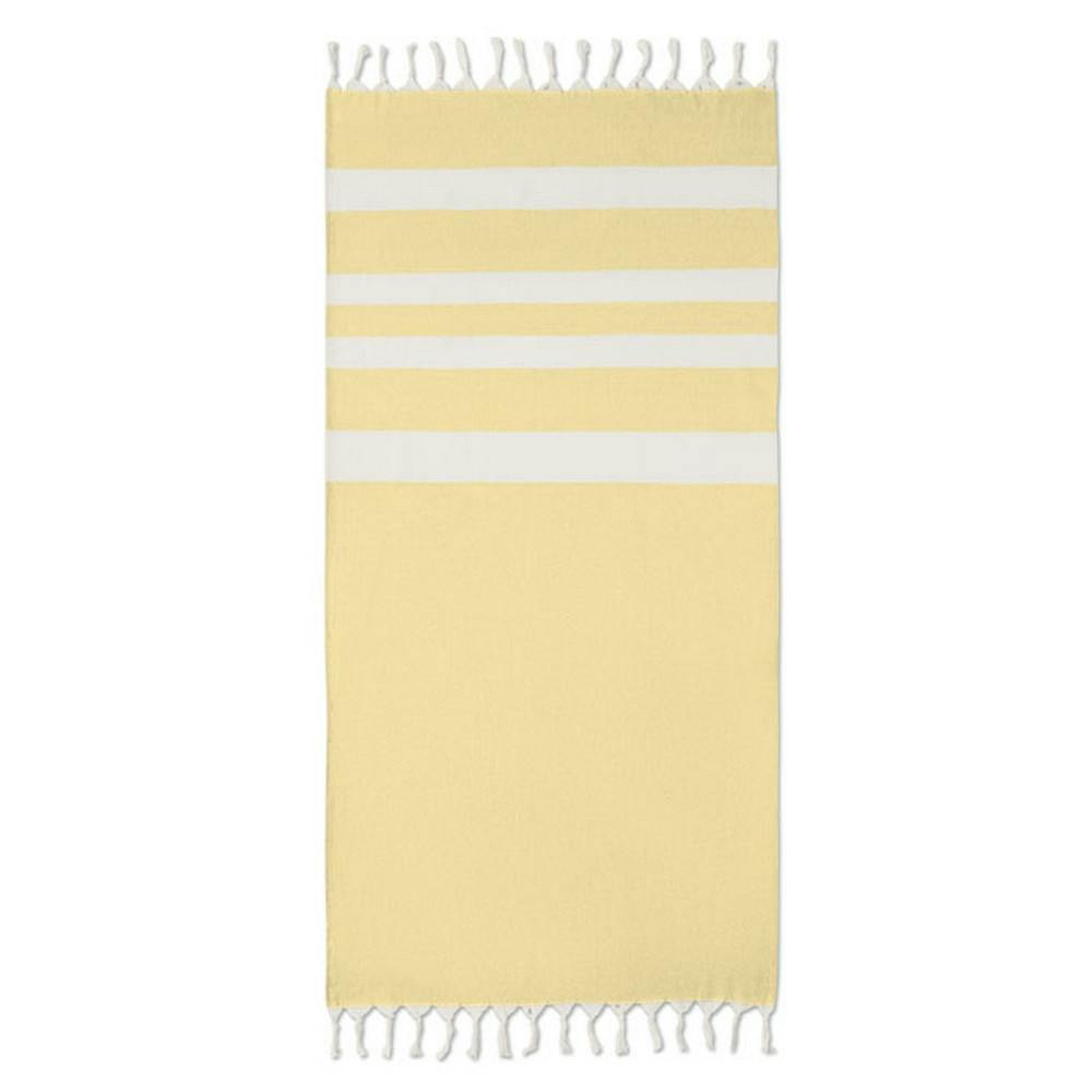 Rackhams Yellow Agoura Hammam Towel - One Size - 55% Recycled Polyester/45% Recycled Cotton