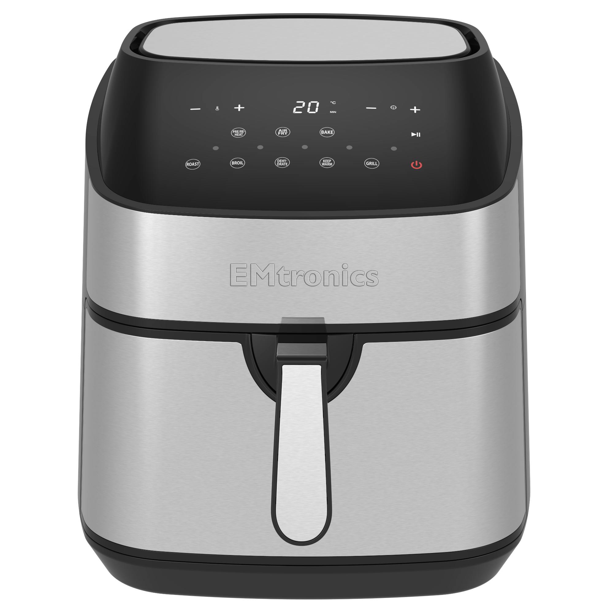 Emtronics 9 Litre Digital Air Fryer - Stainless Steel