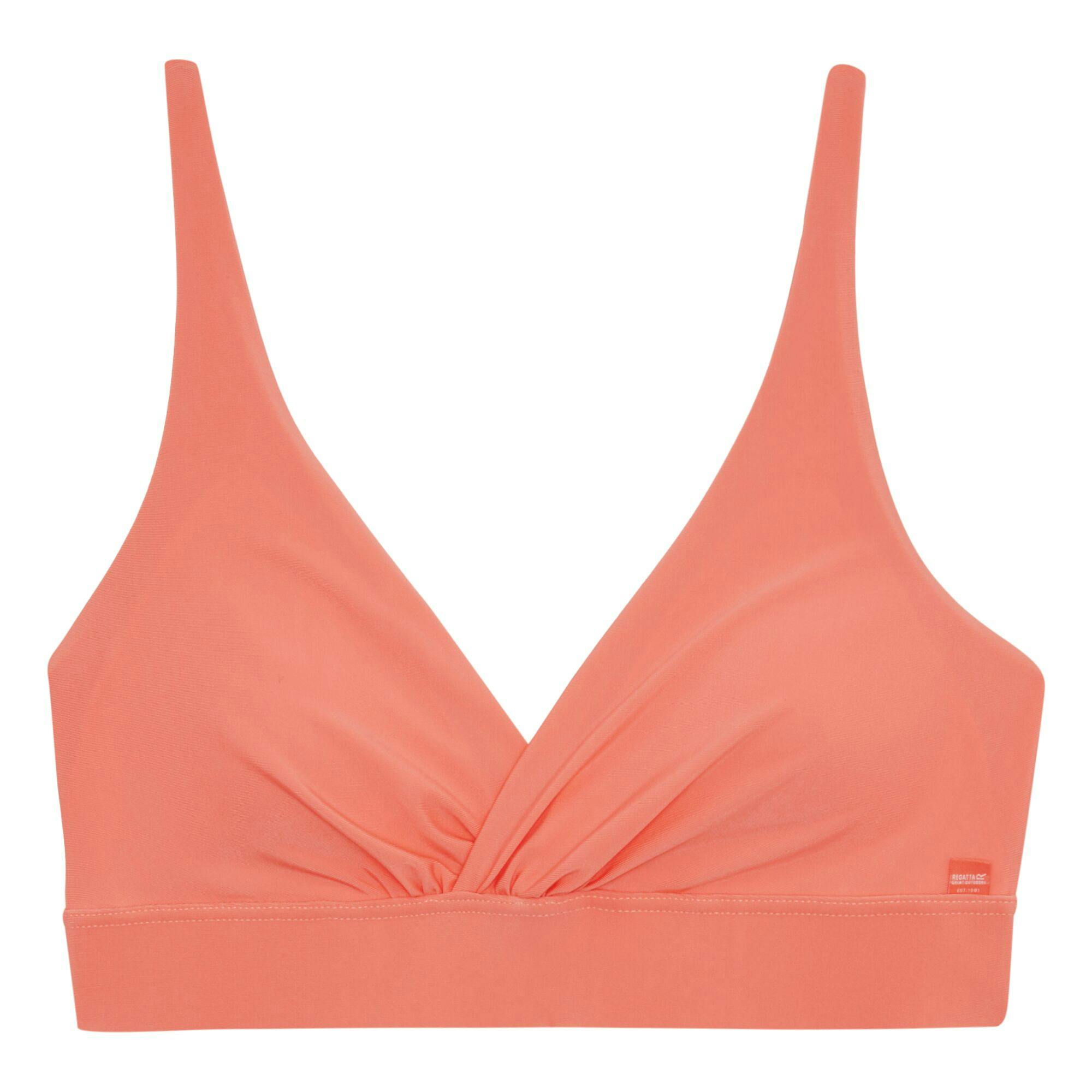 Regatta Women's Paloma Plain Bikini Top, Padded V-Neck Swimwear in Shell Pink, Size 14 UK - Image 3