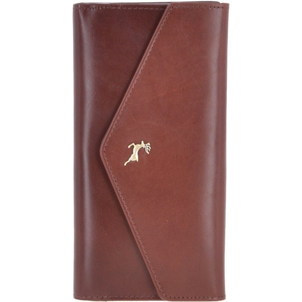 Ashwood Vegetable Tanned Cash And 8 Card Envelope Purse - One Size - Chestnut - Leather