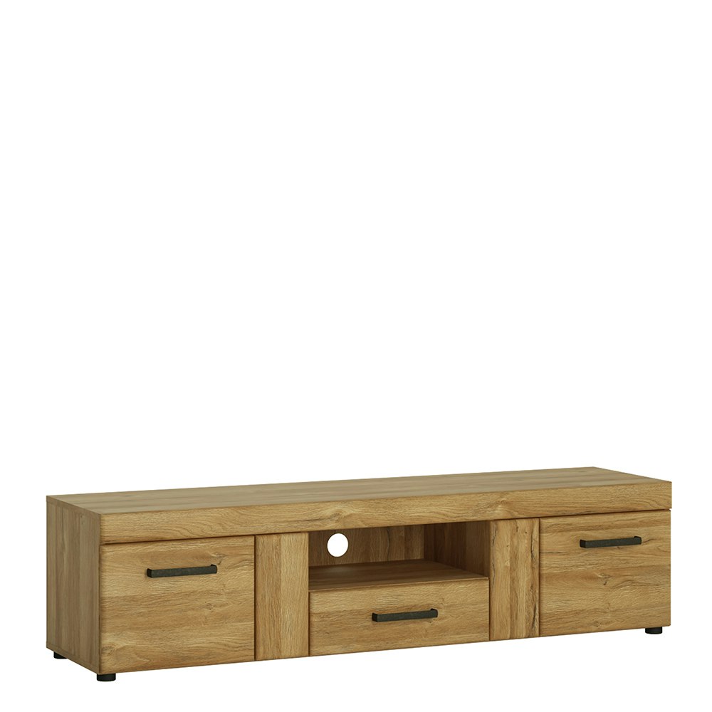 Rackhams Cortina 2 Door 1 Drawer Wide Tv Cabinet In Grandson Oak - 1