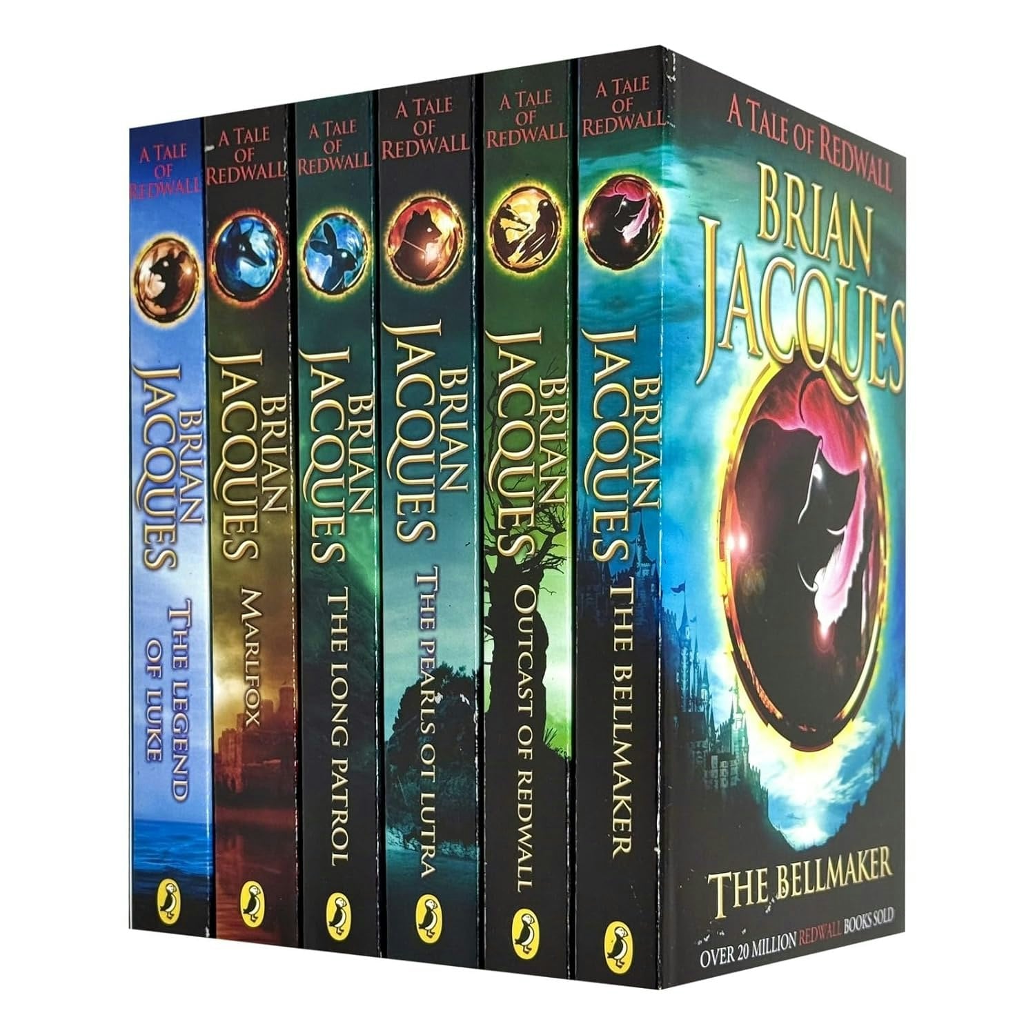 Various Publishers Brian Jacques Redwall Series 6 Book Set (Books 7-12) (The Bellmaker, Outcast Of Redwall, Pearls Of Lutra, Long Patrol, Marlfox, Legend Of Luke)