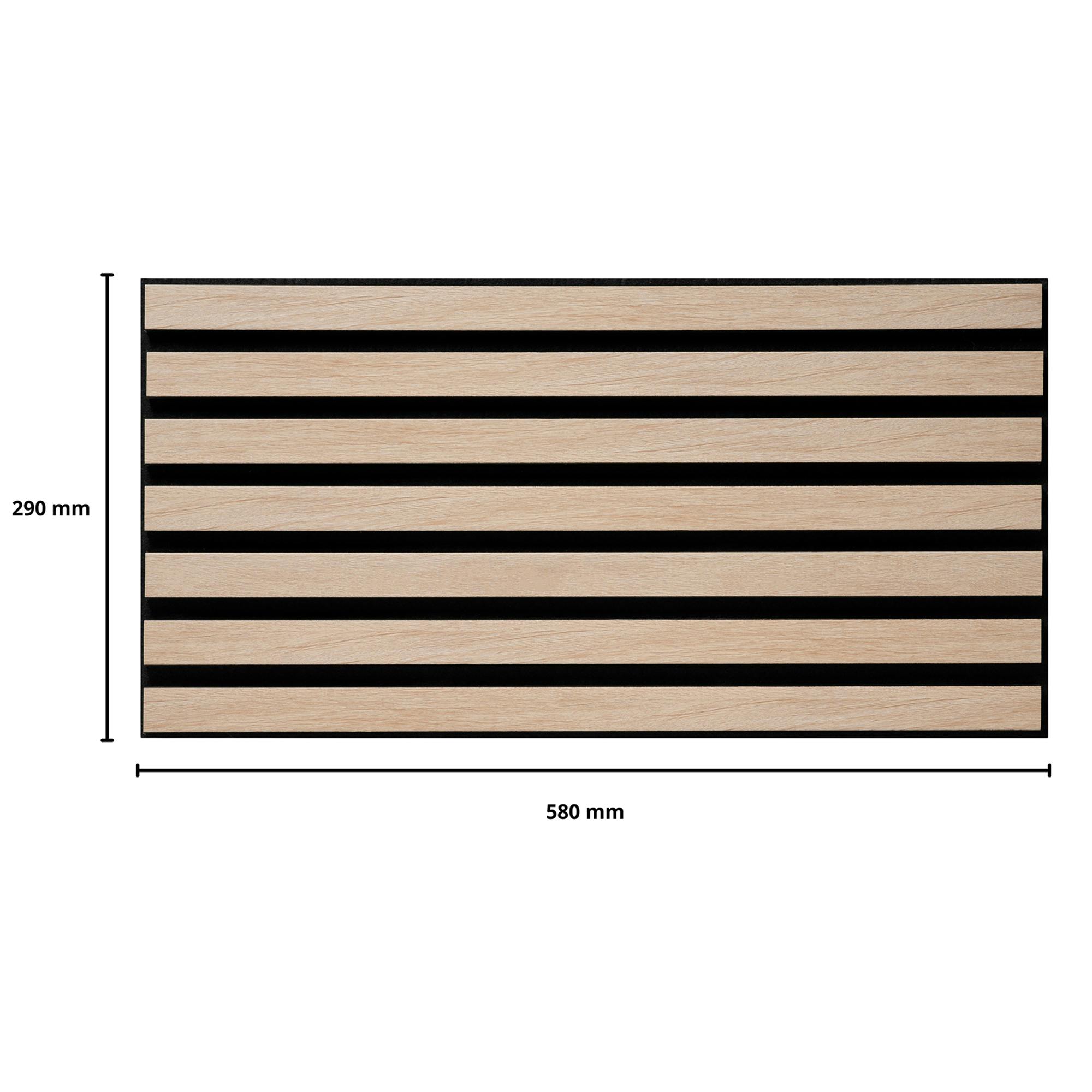 Wallsupply Ultracoustic Eco Tile Wood Effect Recycled Felt & Eps Acoustic Slat Wall 58 X 29Cm Panels, 6Pcs 1.01M², Natural Oak