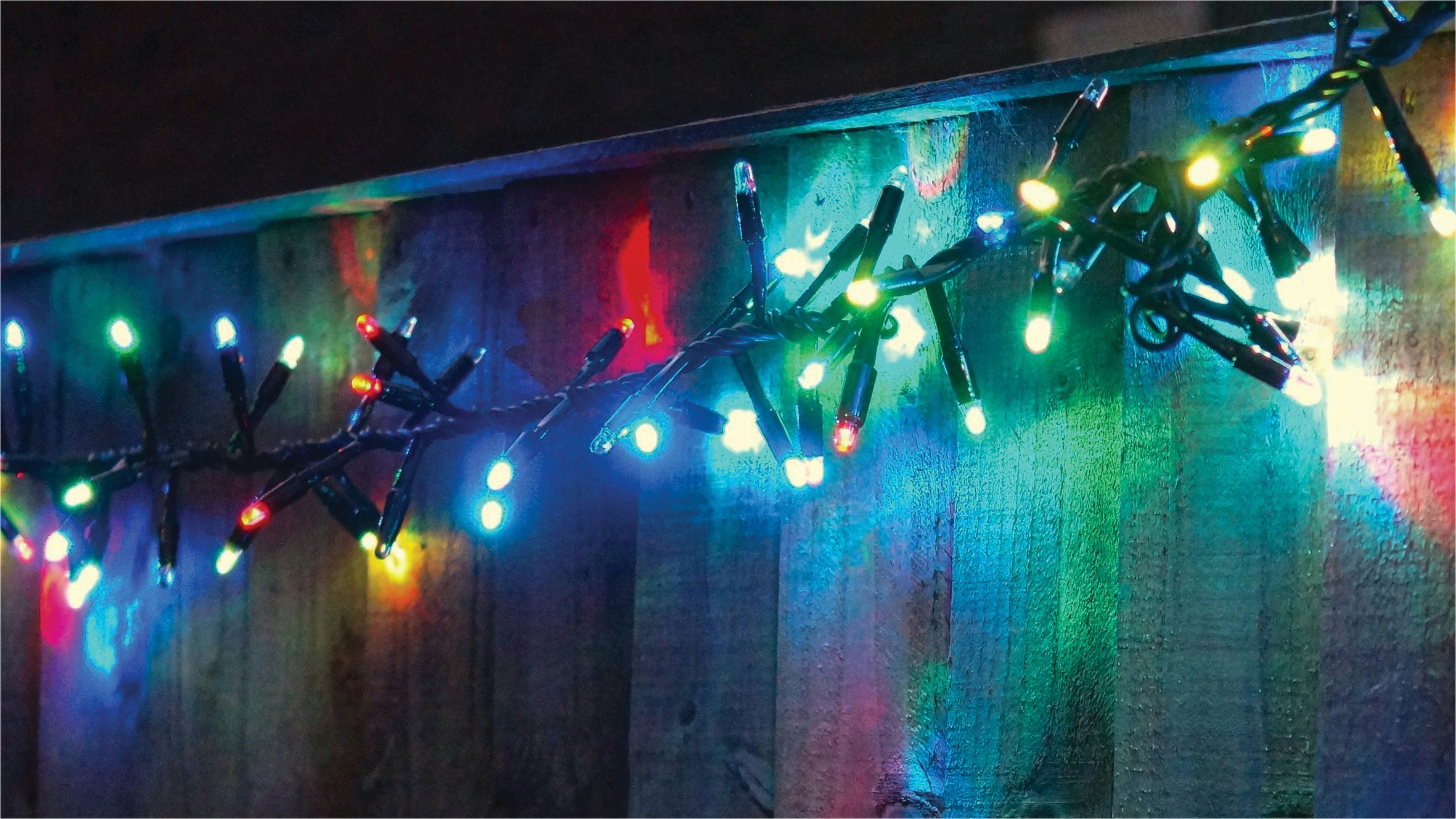 Rackhams Black Cluster Lights Rubber Ip65 Rgb 10M