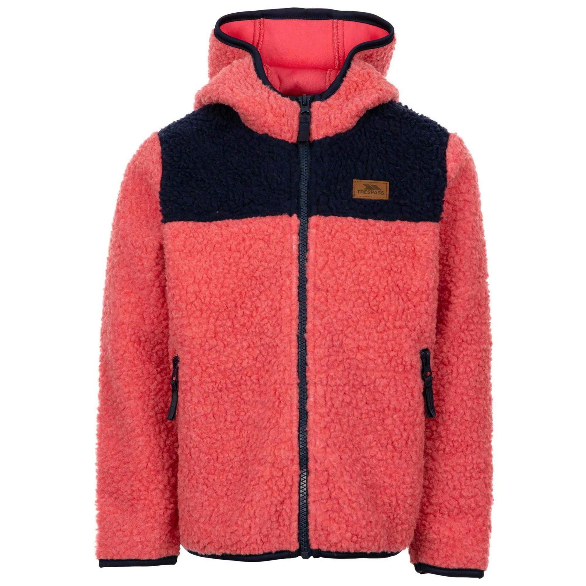 Trespass Childrens/Kids Lindenn Fleece Jacket - Strawberry - 5-6 Years - Strawberry - 100% Polyester