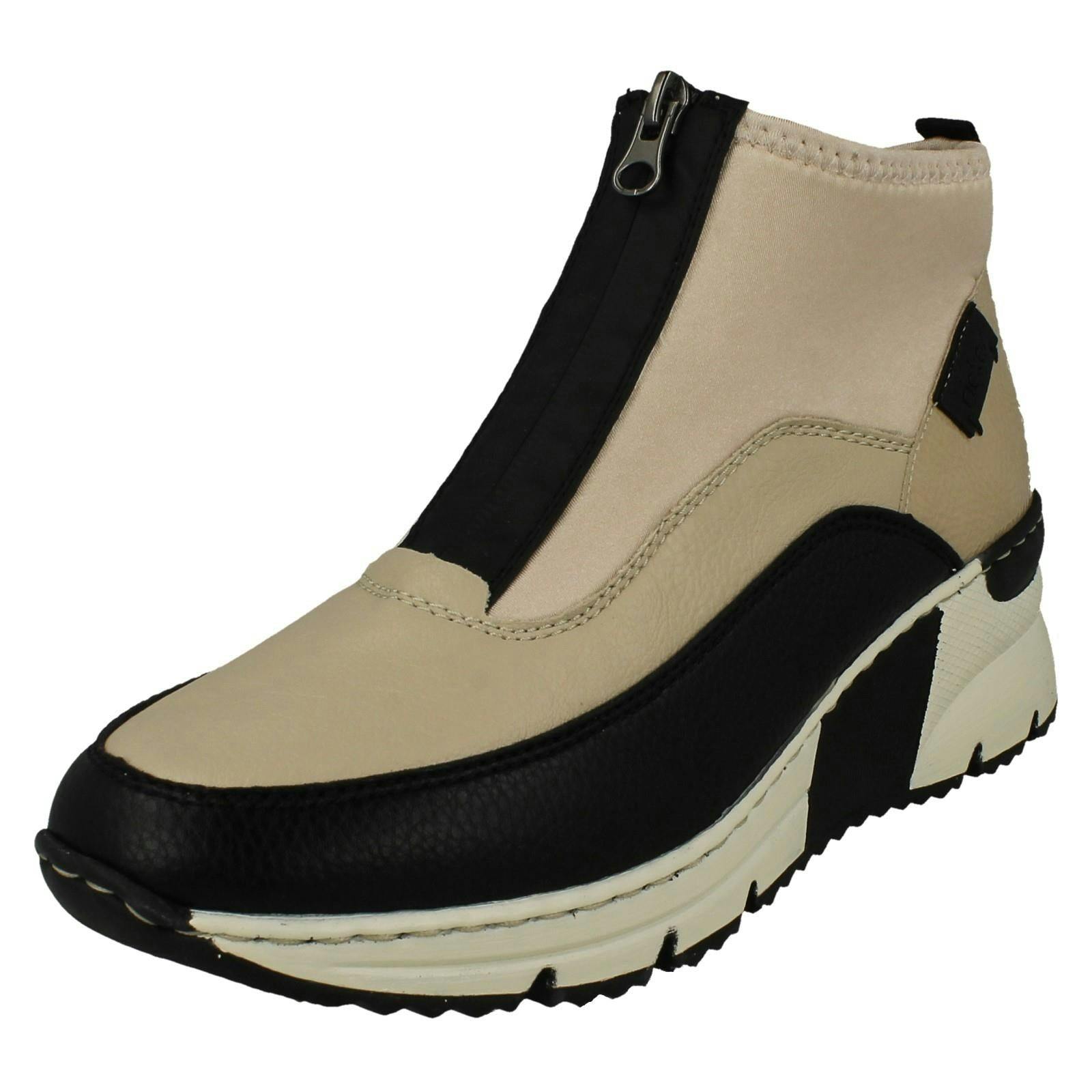 Rieker Women's Beige Casual Sporty Ankle Boots N6352 - Uk 7.5