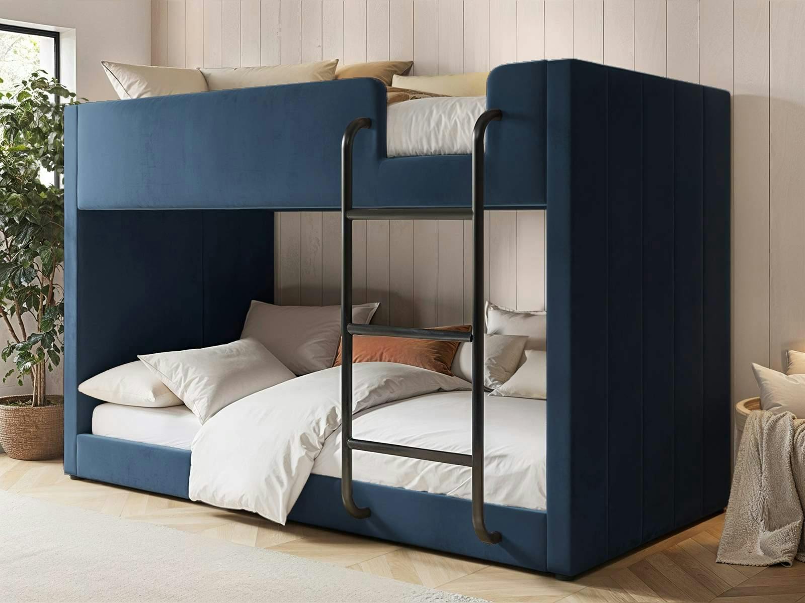 Flair Eden Navy Velvet Bunk Bed - Image 2