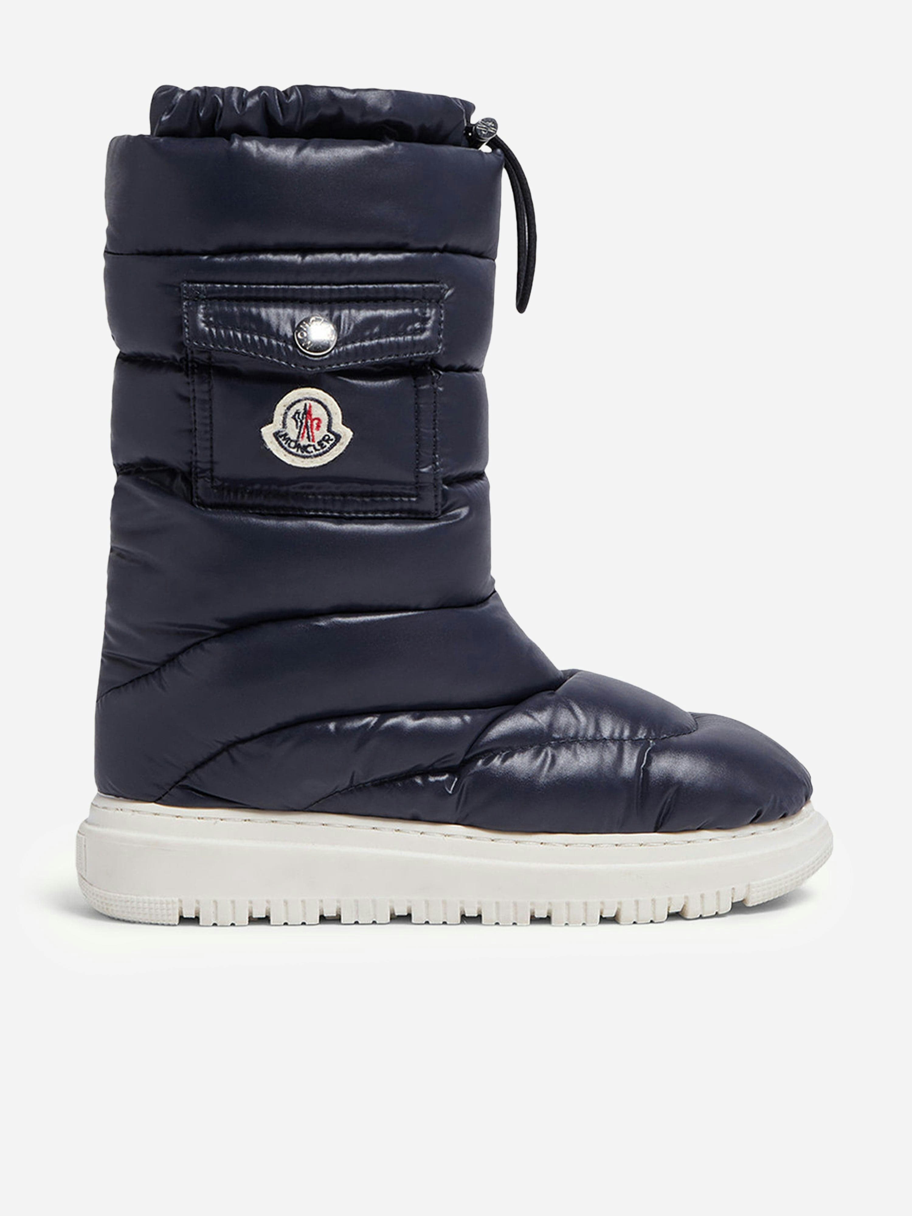 Moncler Enfant Blue Kids Petit Gaia Pocket Snow Boots In Navy - Eu 36 Uk 3