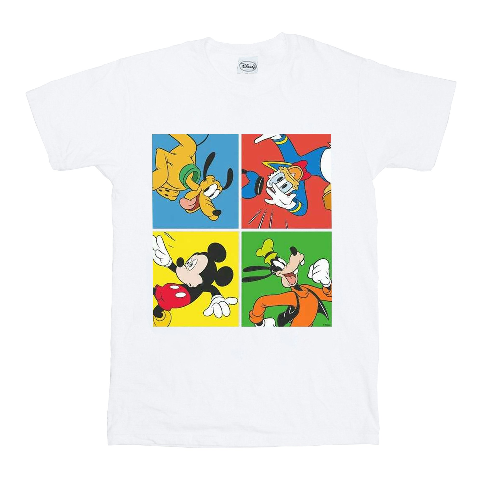 Disney Men's White Mickey Mouse Friends T-Shirt - Small