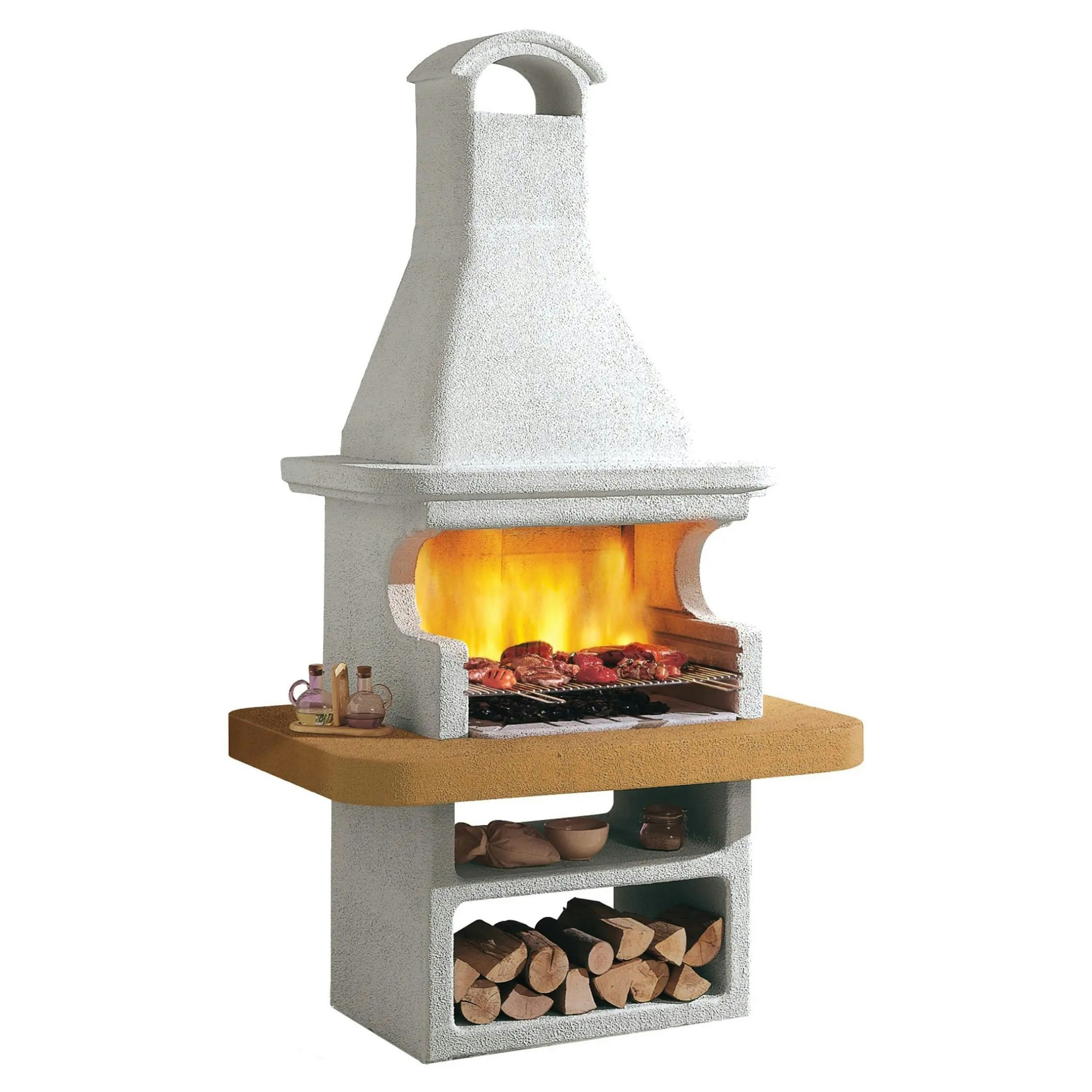 Rackhams Portorose Wood Fired Masonry Bbq With Adhesive & Paint - Size 1
