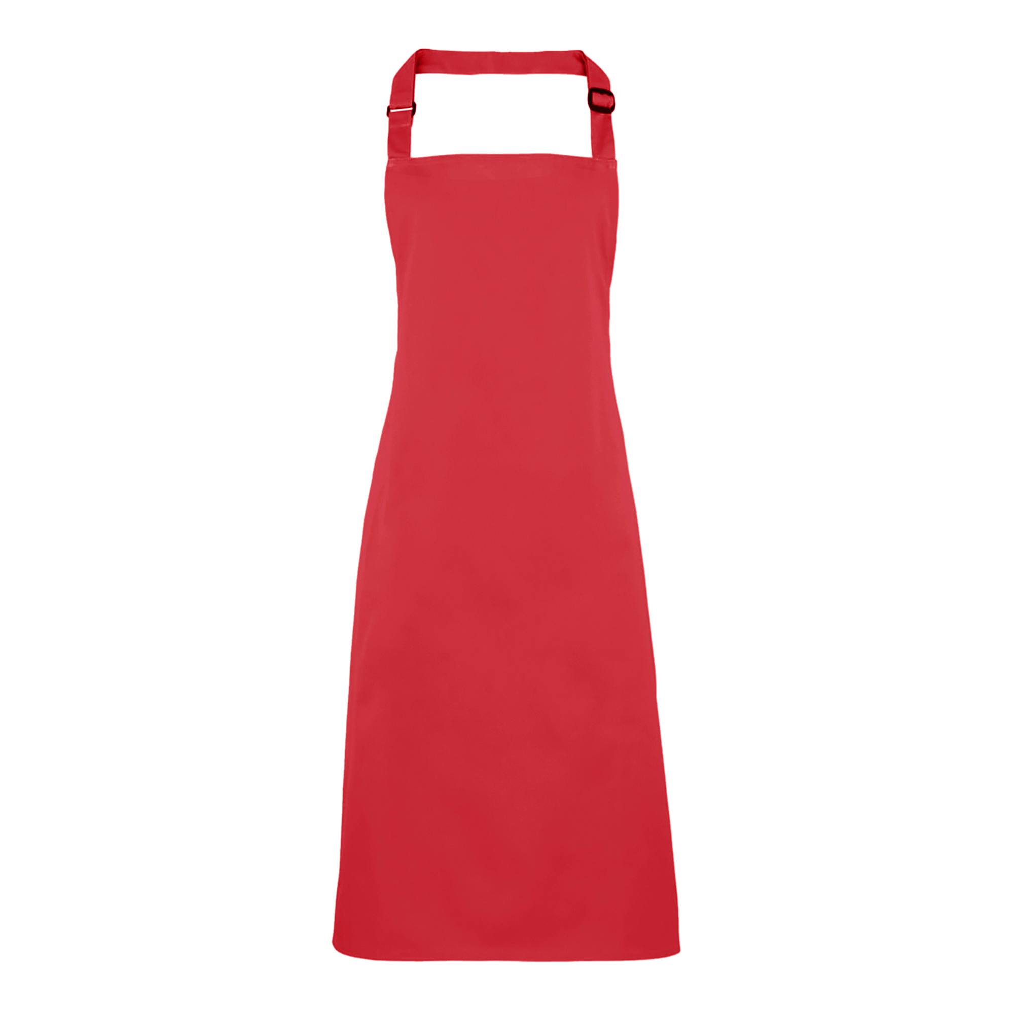 (One Size, Strawberry Red) Premier Colours Bib Apron / Workwear (Pack Of 2) - Image 2