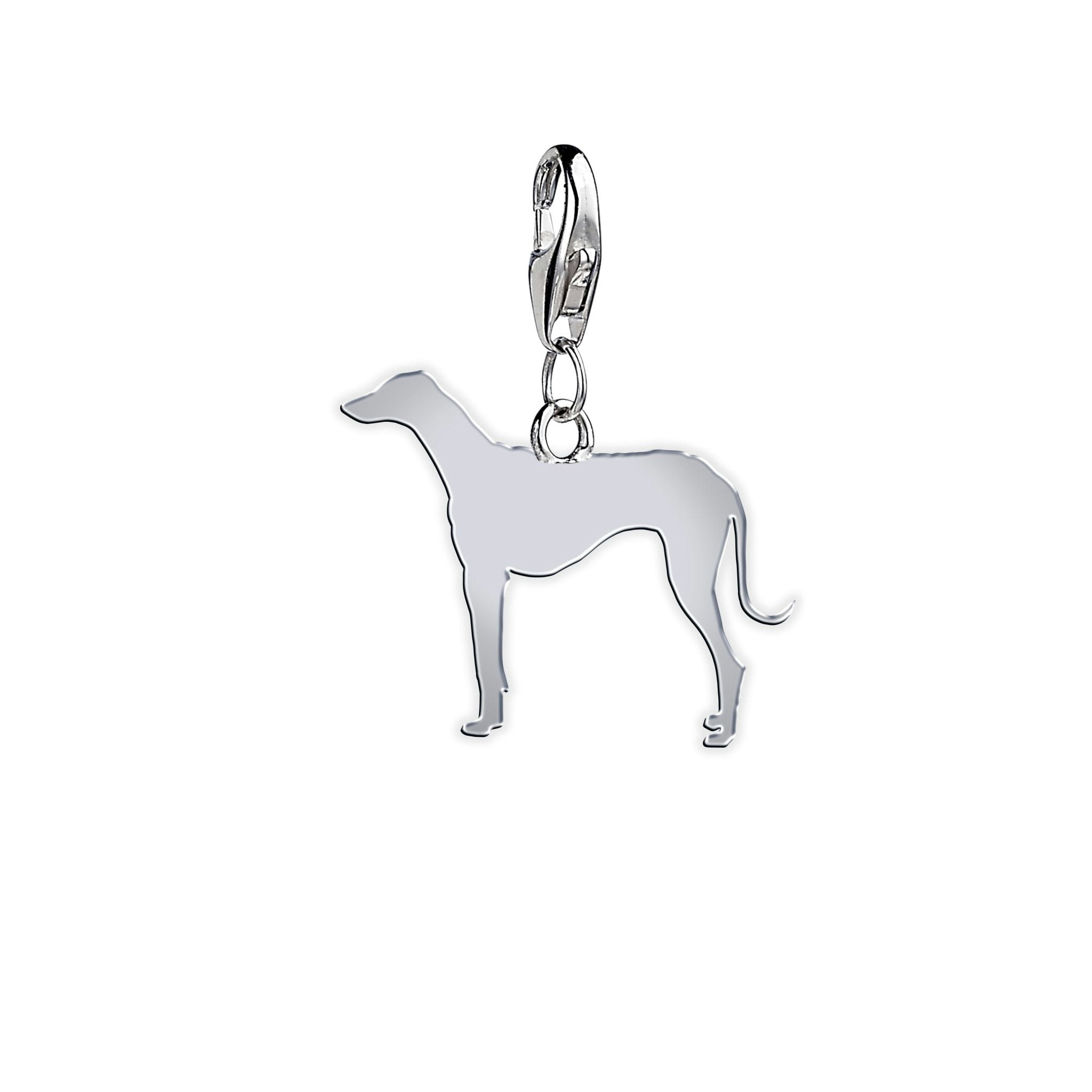 Mylee London Silver Azawakh Silhouette Charm - Yes - Clip On Charm