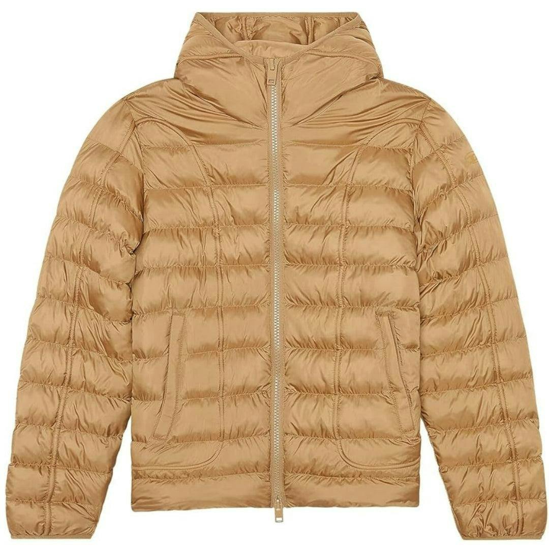 Diesel Men's Brown Plain Hooded Jacket - M - 100% Polyester