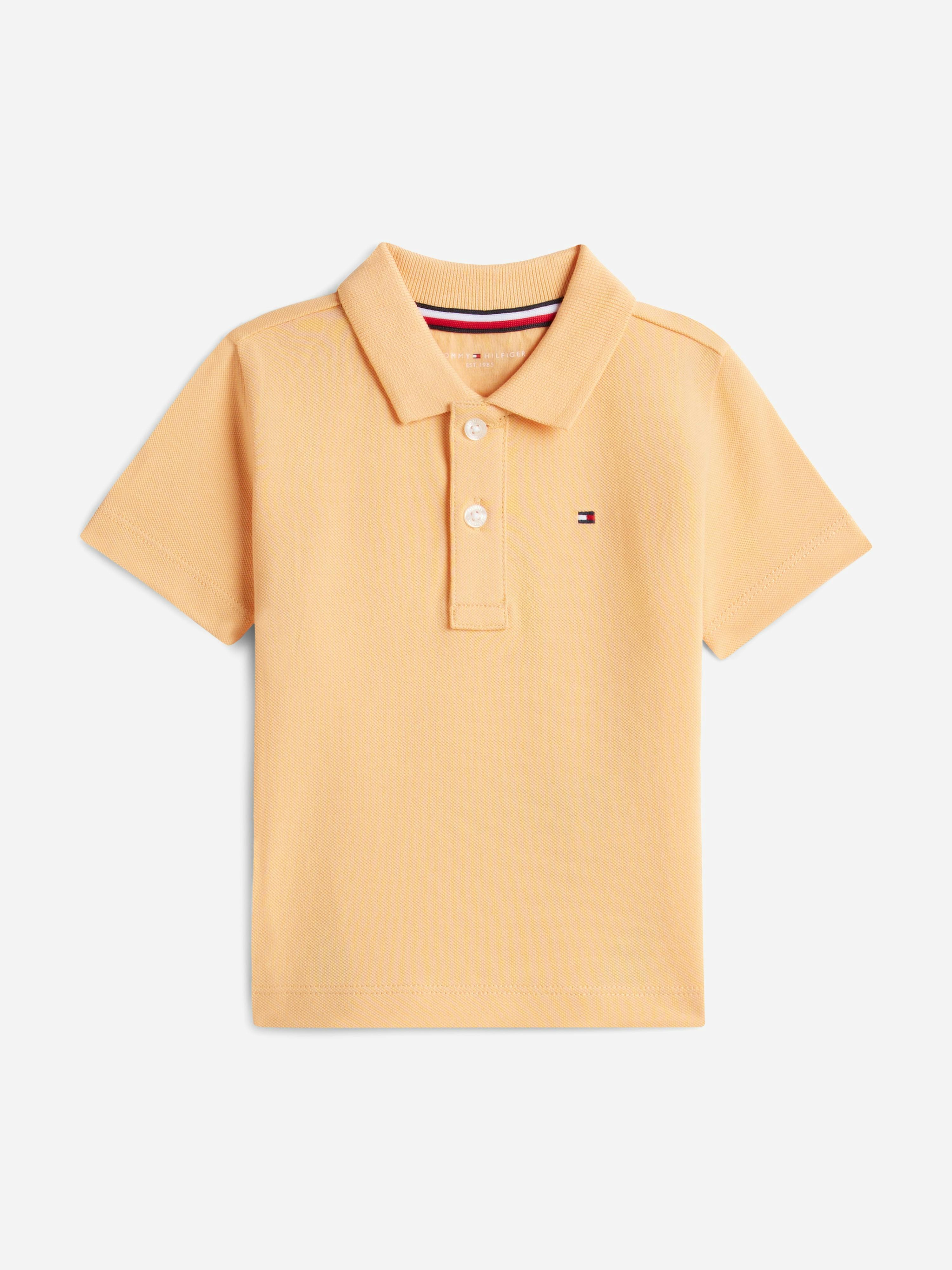 Tommy Hilfiger Men's Orange Baby Boys Essential Polo Shirt In - 9 Mths