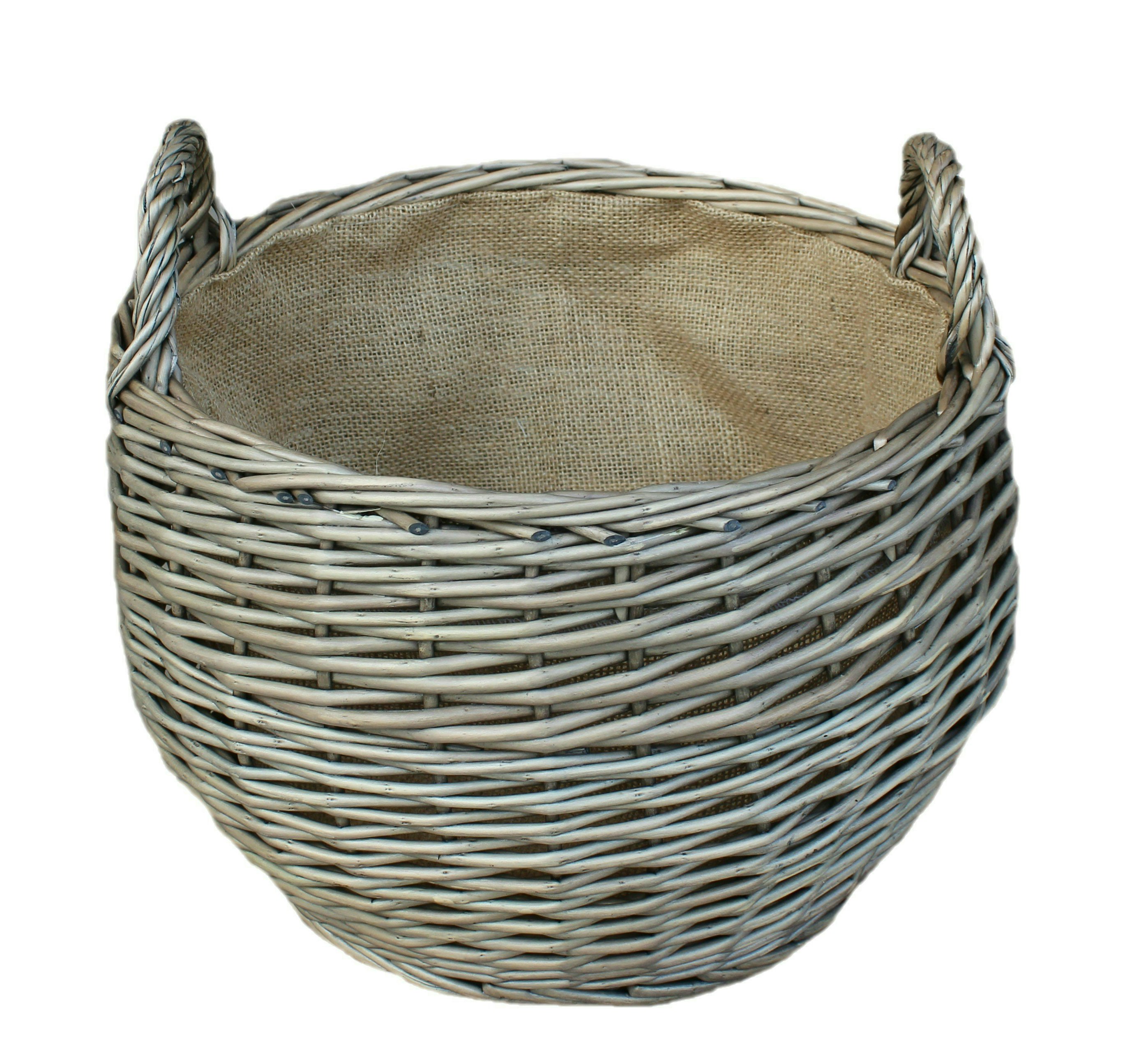 Rackhams Red Small Antique Wash Stumpy Wicker Basket