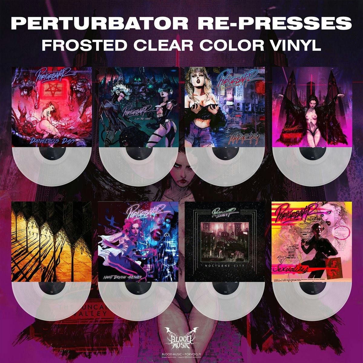 Eyesore Merch Dark Perturbator 'Sexualizer' Lp Frosted Clear Vinyl