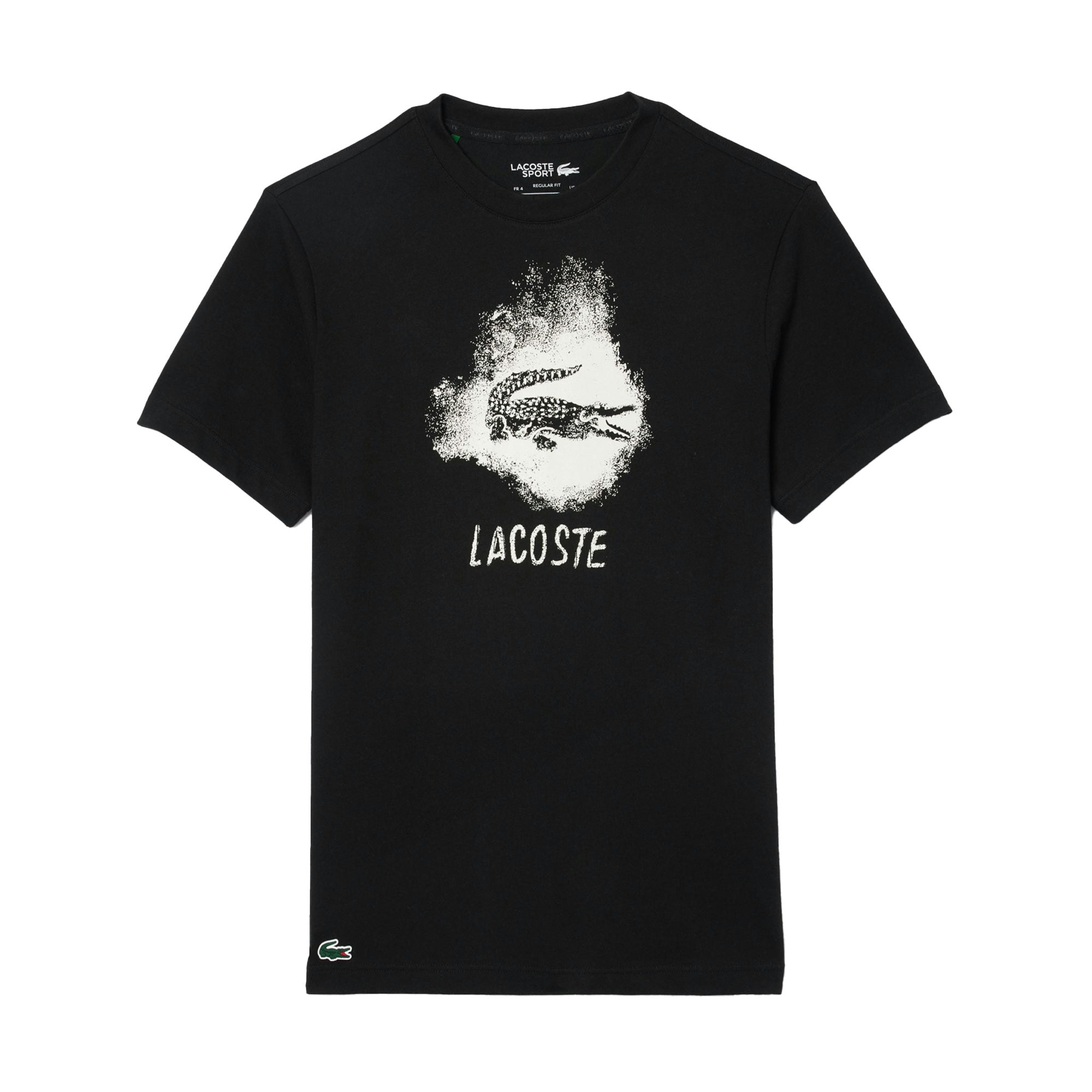 Lacoste Black Ultra Dry Graphic Sport T-Shirt - Xl