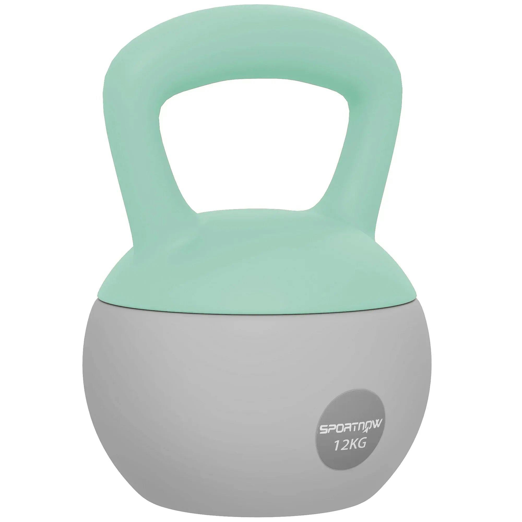 SPORTNOW Kettlebell - 12kg - Grey/Green - Metal - Image 4