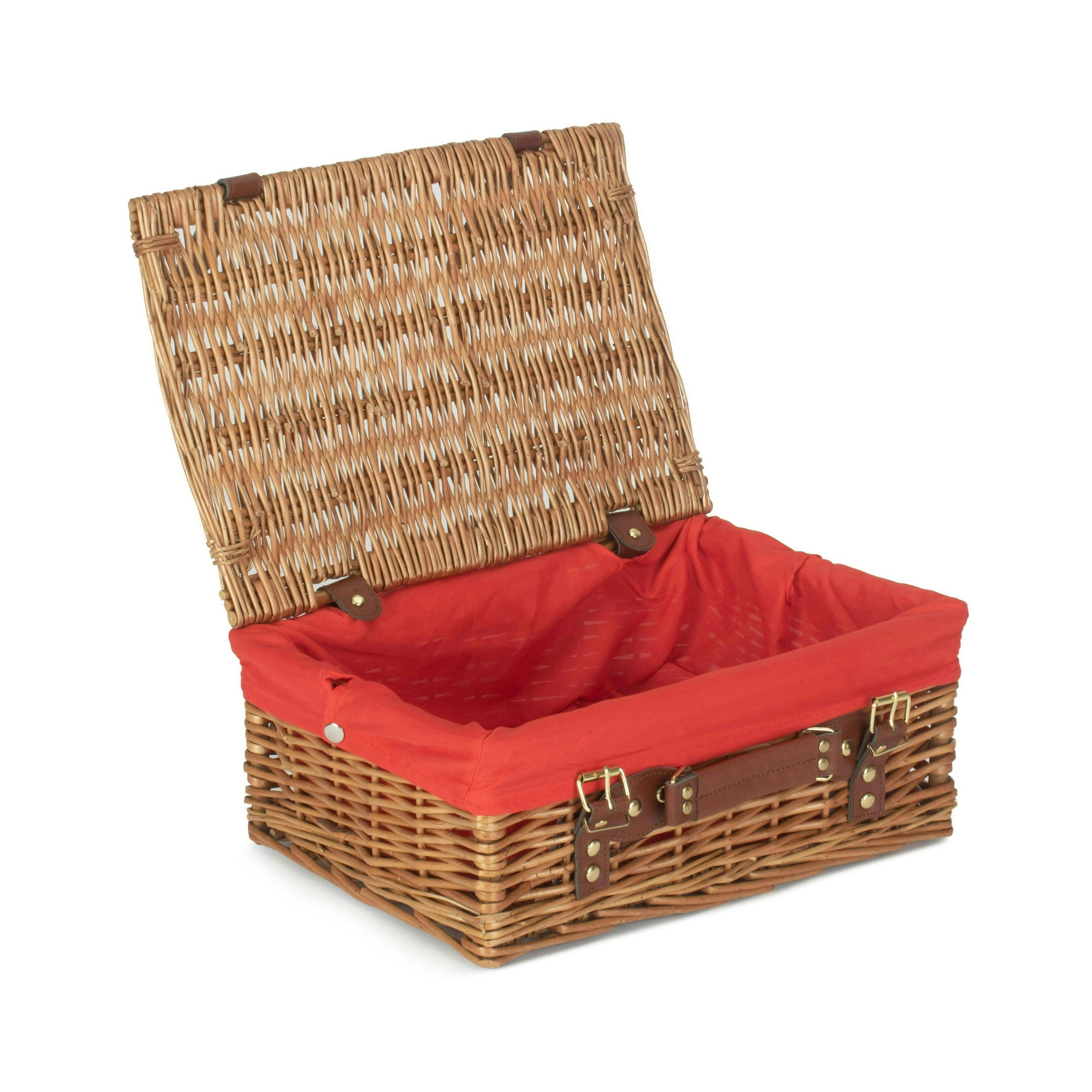 Red Hamper Red/Light Hamper 35Cm Steamed Wicker Picnic Basket