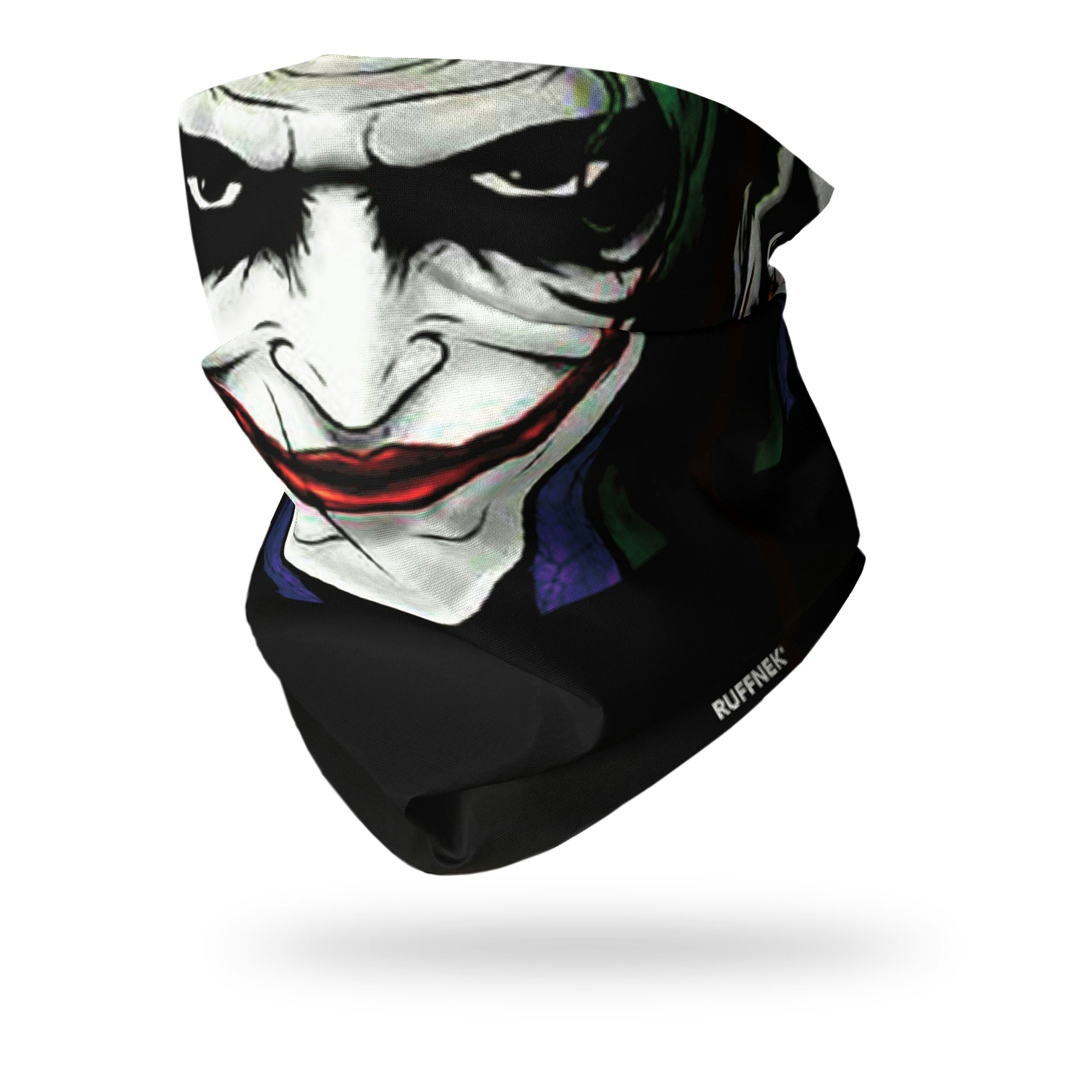 Ruffnek Black The Joker Face Mask Snood Tube Scarf