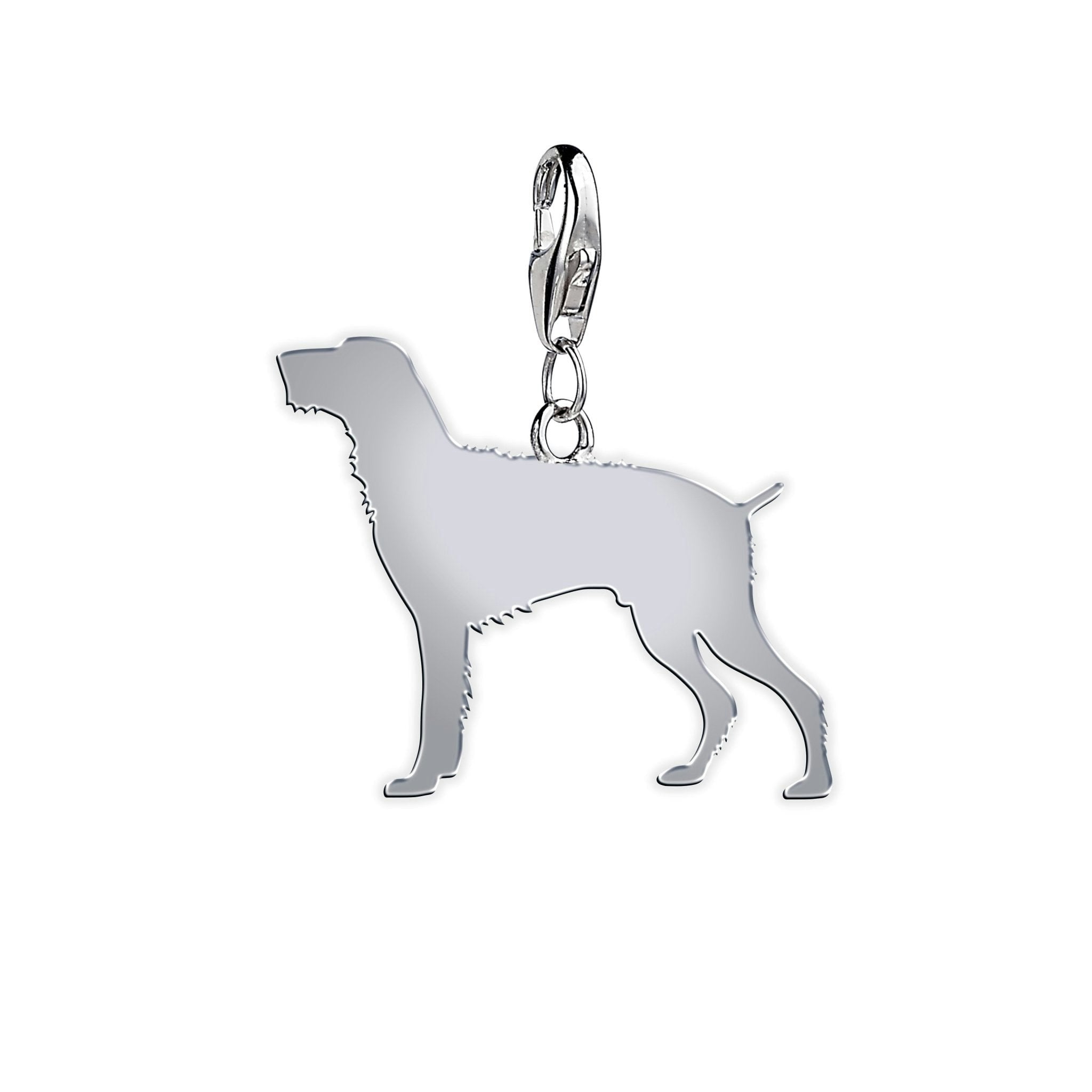 Mylee London Silver Slovakian Rough Haired Pointer Silhouette Charm - No - Clip On Charm