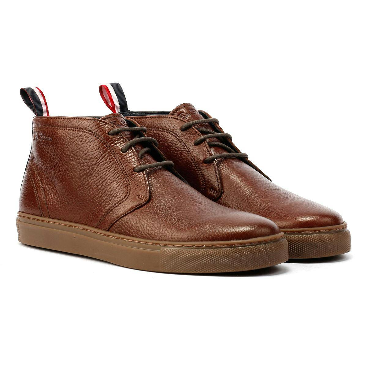 Ben Sherman Men's Brown - Bs23510 Parka Milled Leather Boots - Uk 7 / Eu 41 / Us 8